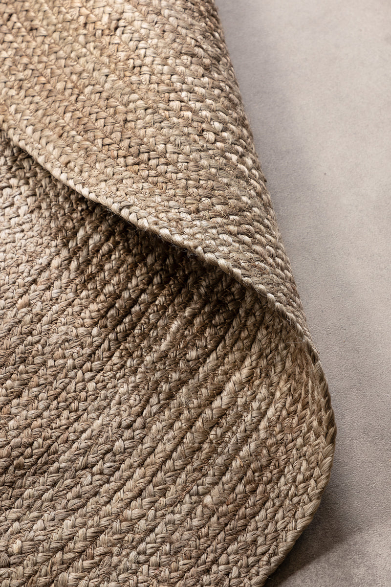Hanse Home Jute Braided Jutematta rund Rangpur natur grå brun