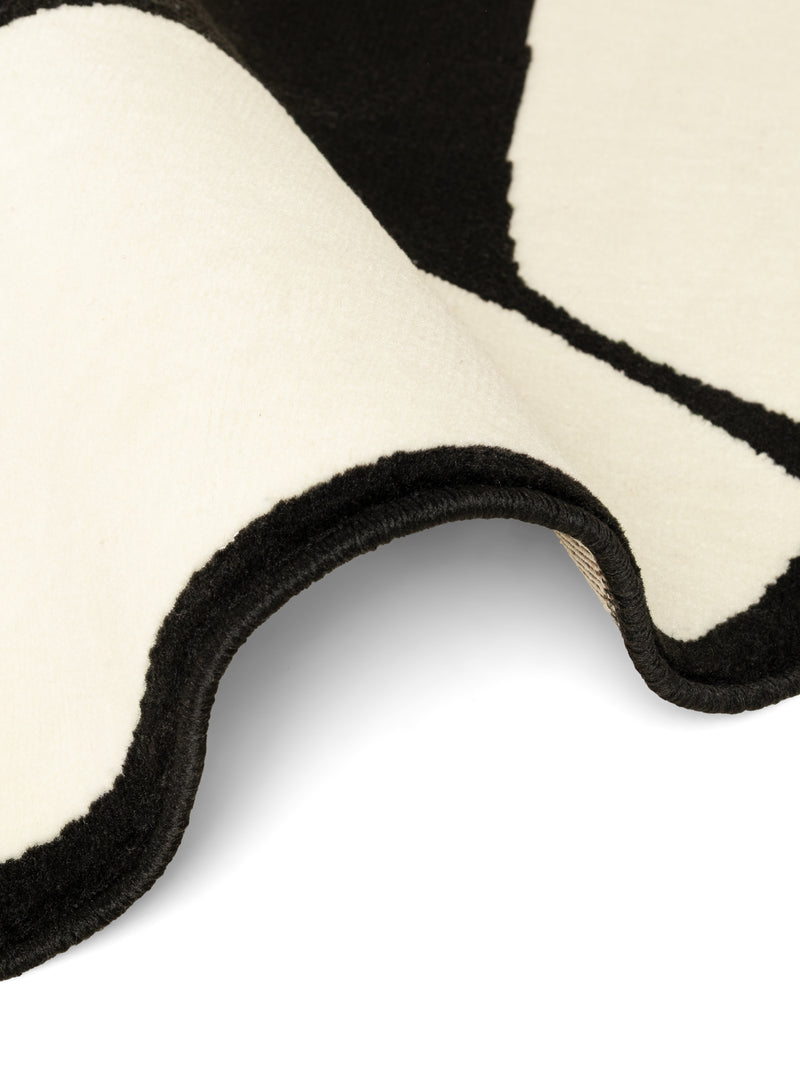Designvelour fotbollsmatta rund