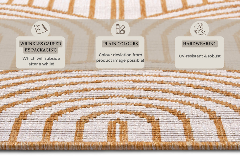 Hanse Home Flatweave Vändbar inom- och utomhusmatta Pangli ockra