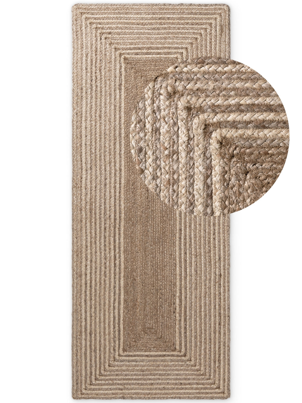 Hanse Home Juno Jutematta Juno Line natur vit Brown