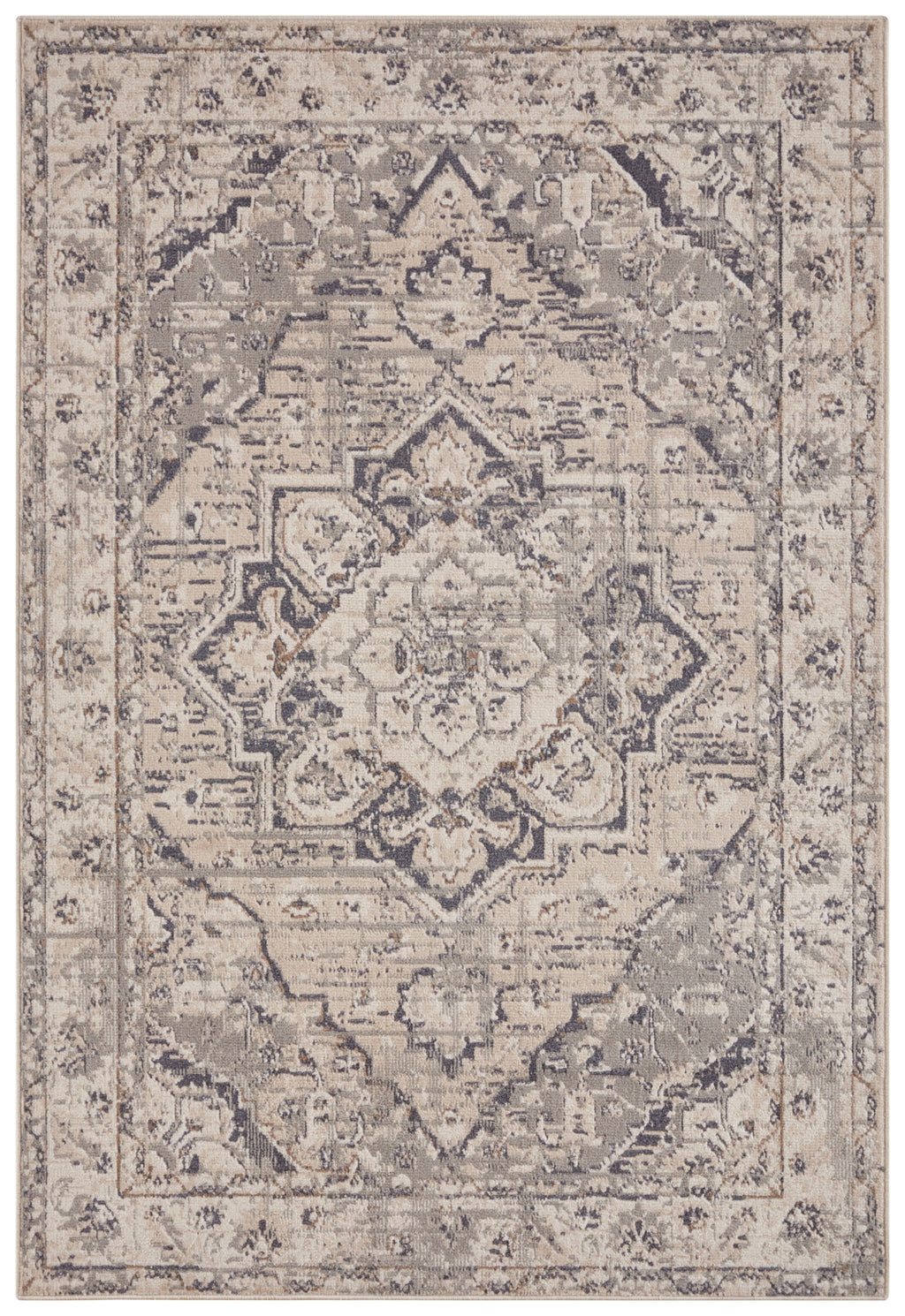 Hanse Home Terrain Designerkortluggsmatta Sand creme grå