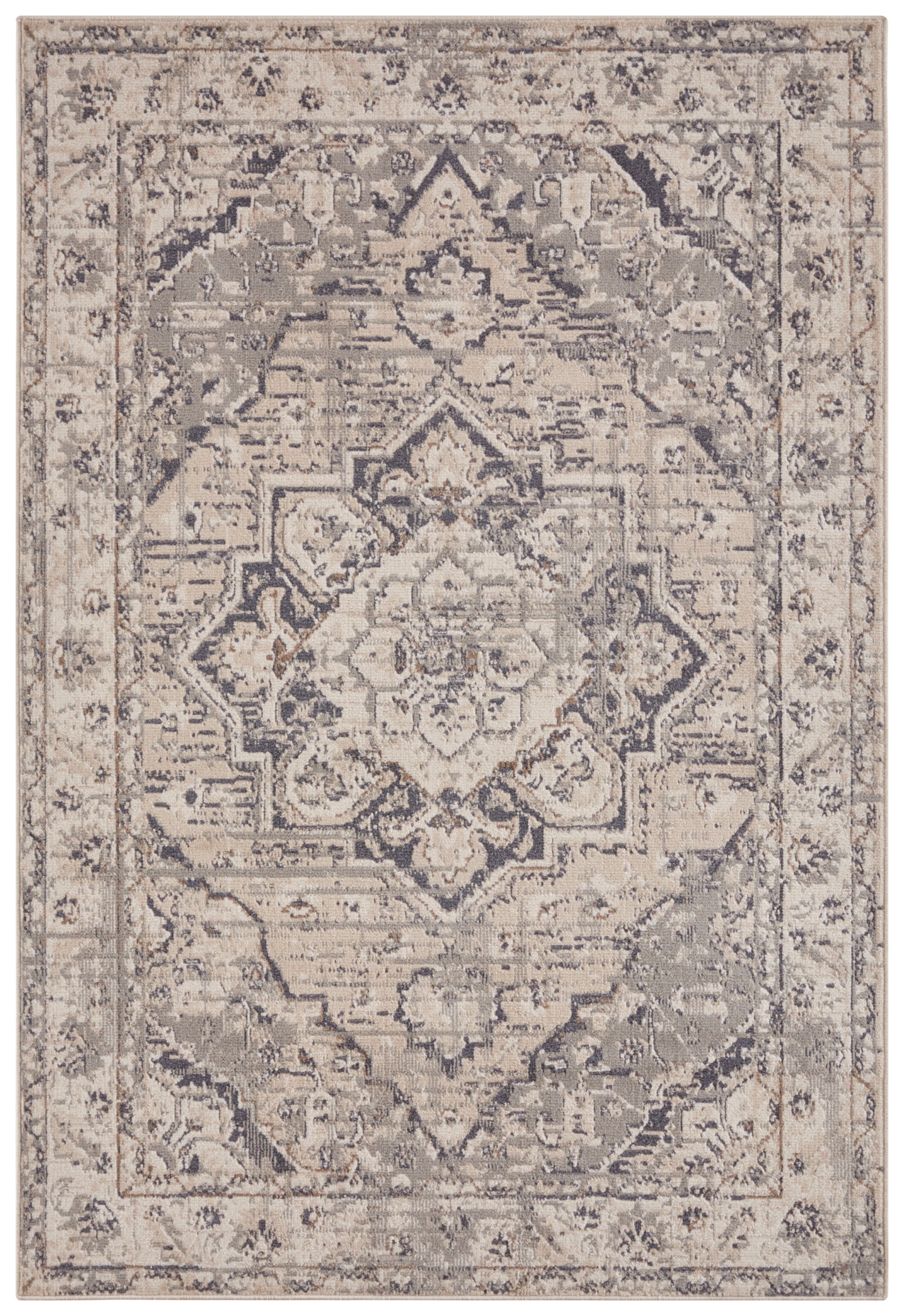 Hanse Home Terrain Designerkortluggsmatta Sand creme grå