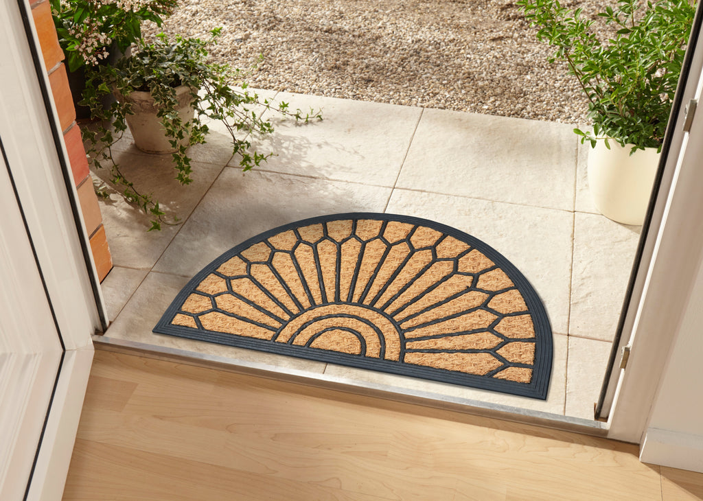 Hanse Home Mix Mats Dörrmatta Gummi-Cocos Halbrund Geometric Ornament