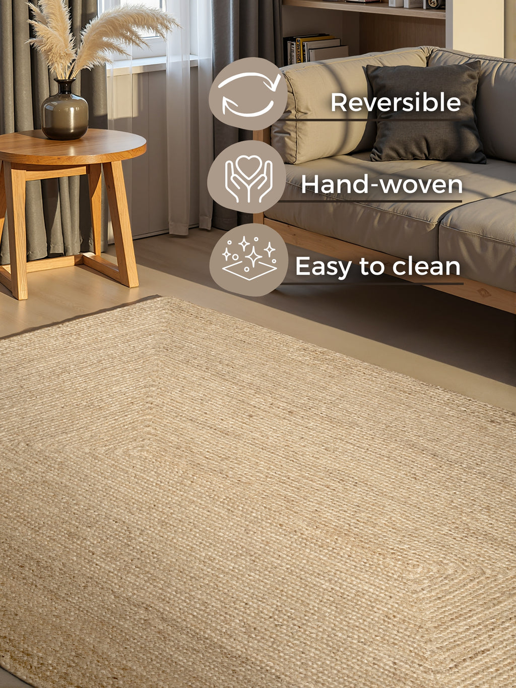 Hanse Home Juno Jutematta Juno natur vit