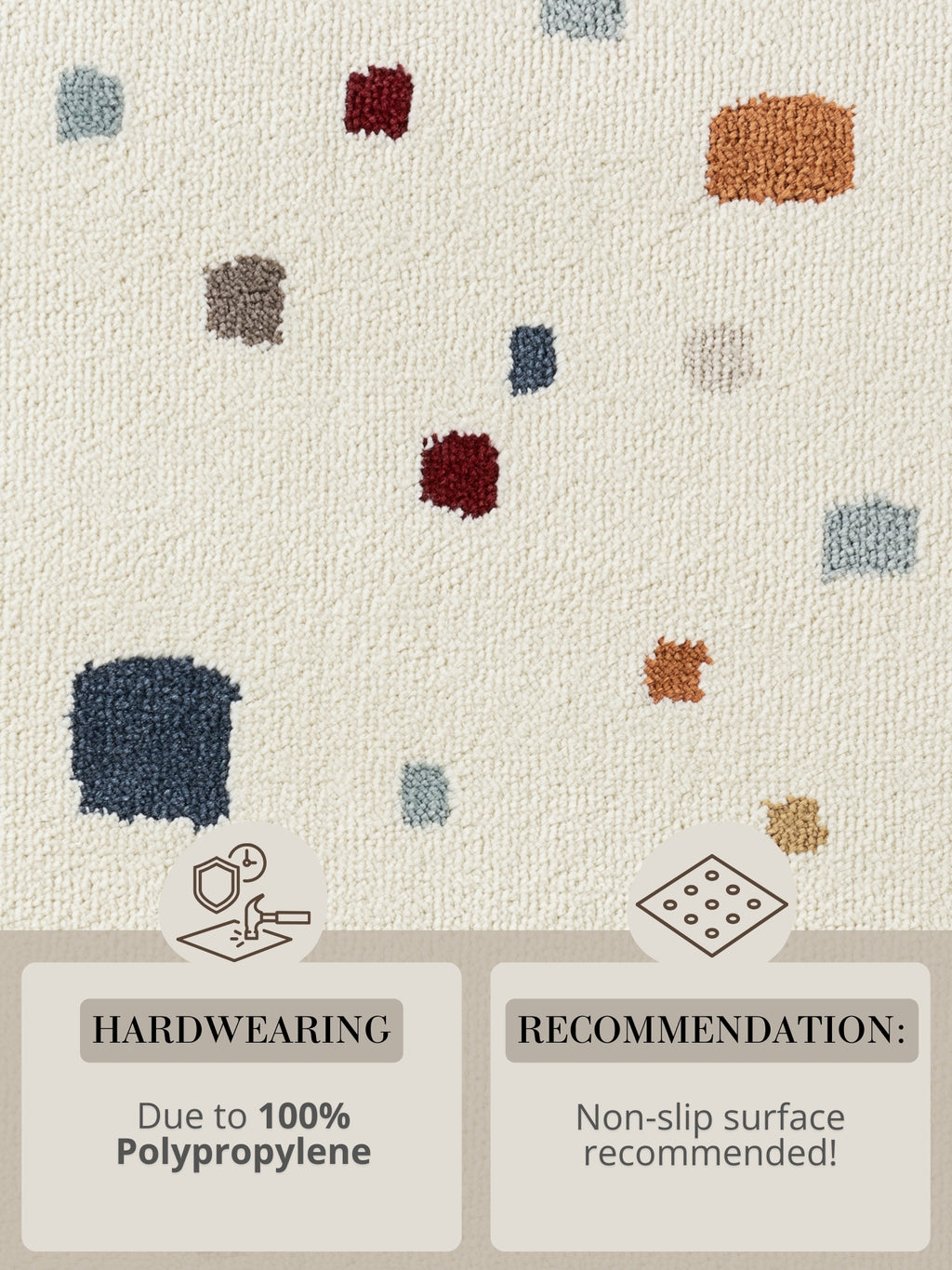 Hanse Home Adventures Barnmatta Funny Squares creme flerfärgad