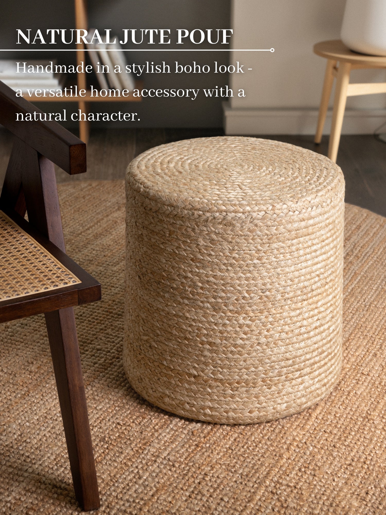 Hanse Home Looma Jutepuff Looma natur guld