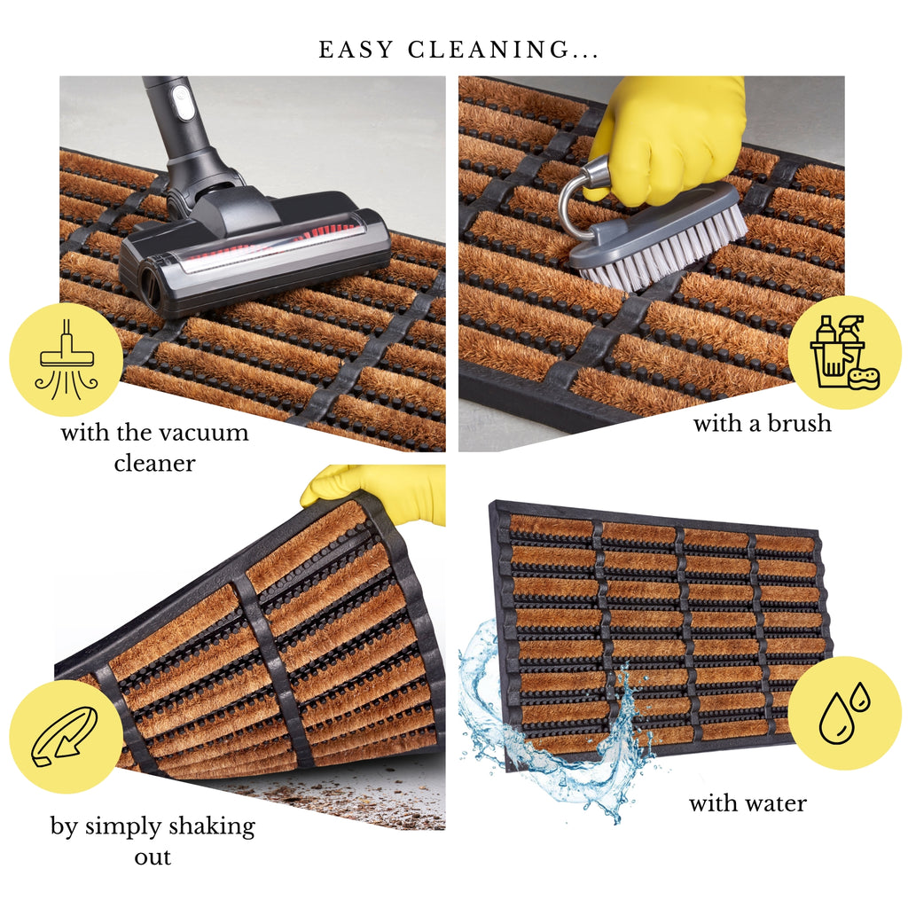 Hanse Home Mix Mats Dörrmatta Rubber-Cocos Brushes svart kokos