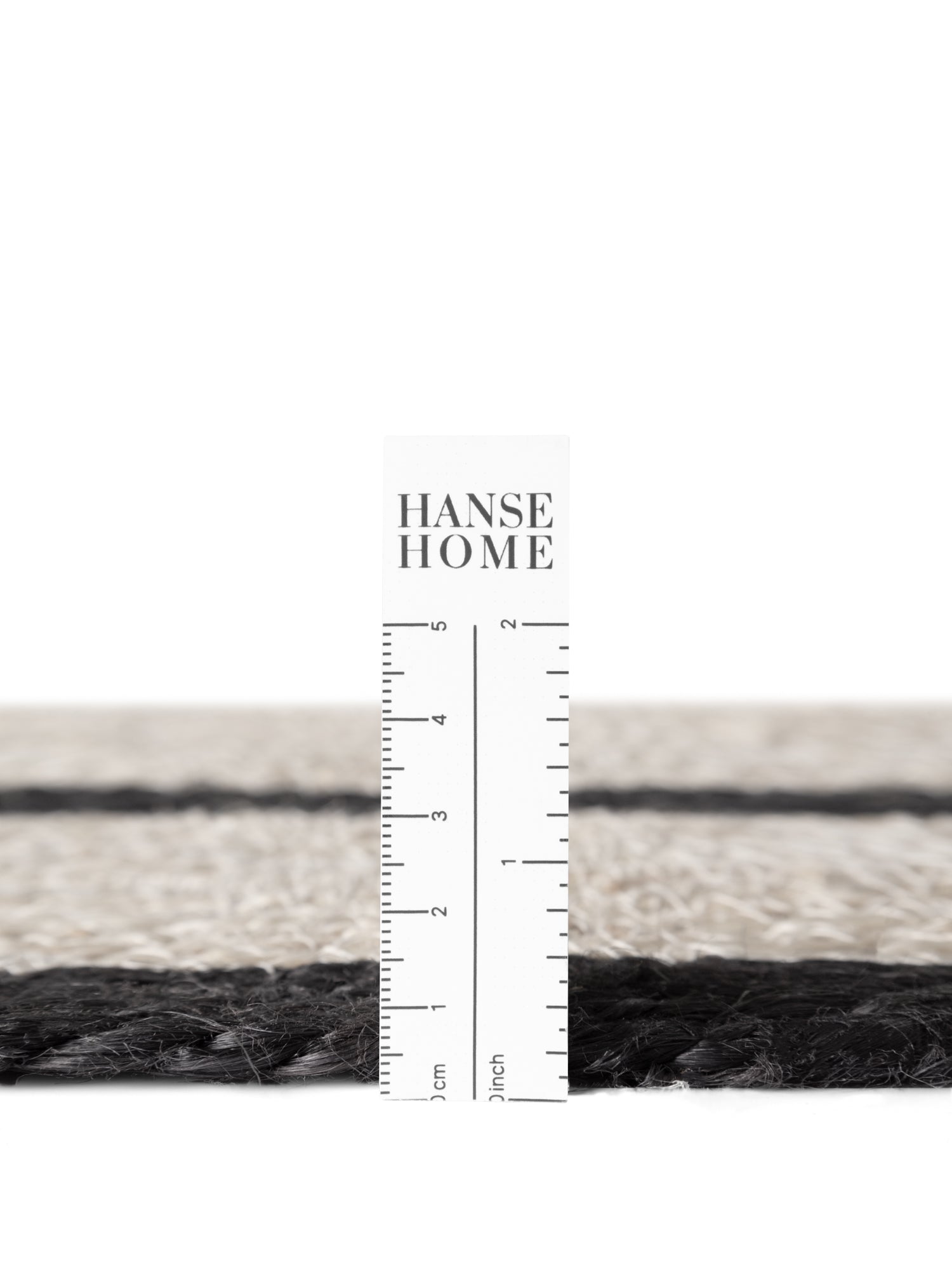 Hanse Home Jute Braided Jutematta rund Lina natur elfenben svart