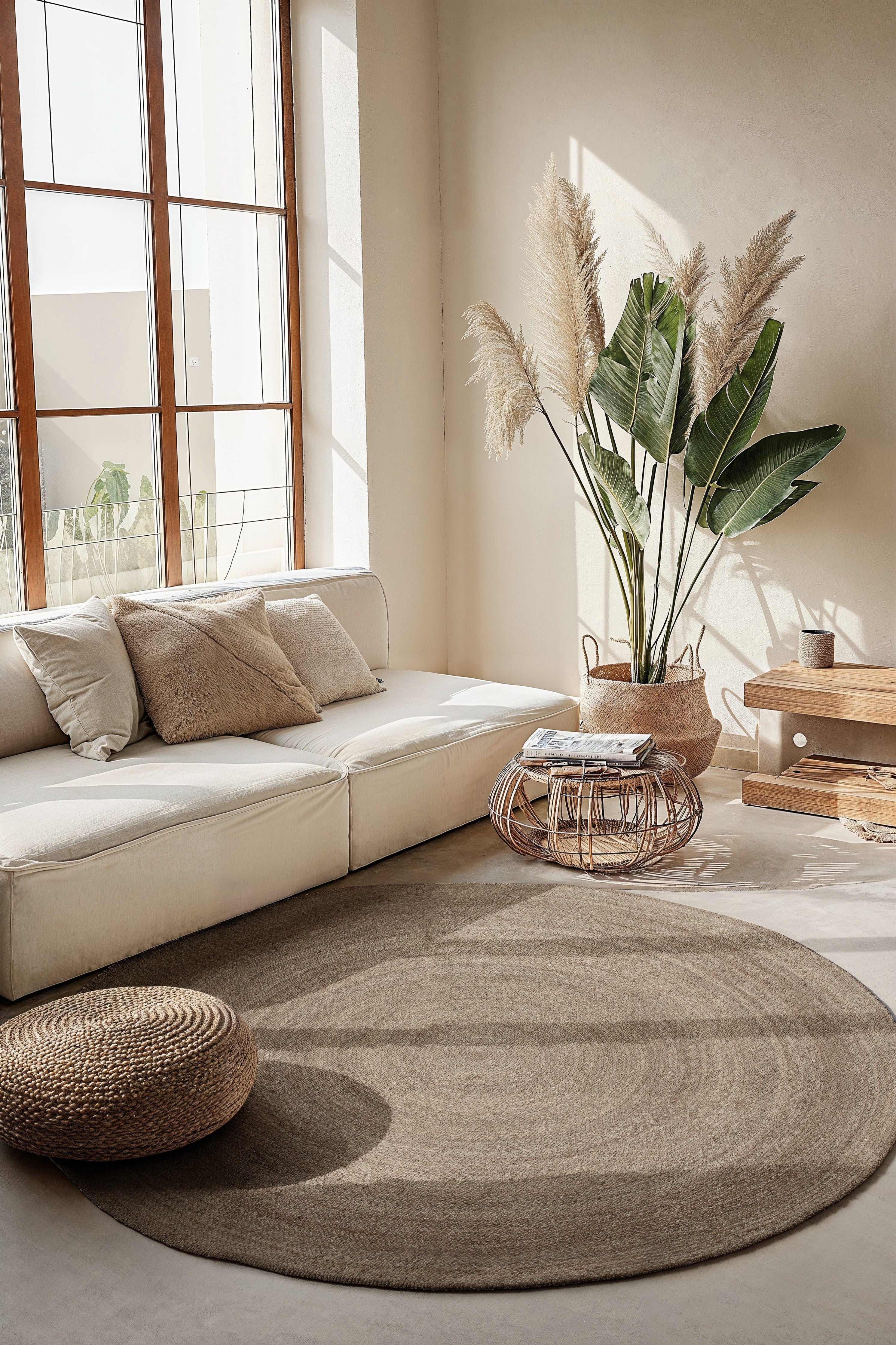 Hanse Home Jute Braided Jutematta rund Rangpur natur grå brun