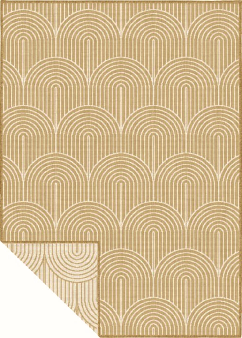 Hanse Home Flatweave Vändbar inom- och utomhusmatta Pangli ockra
