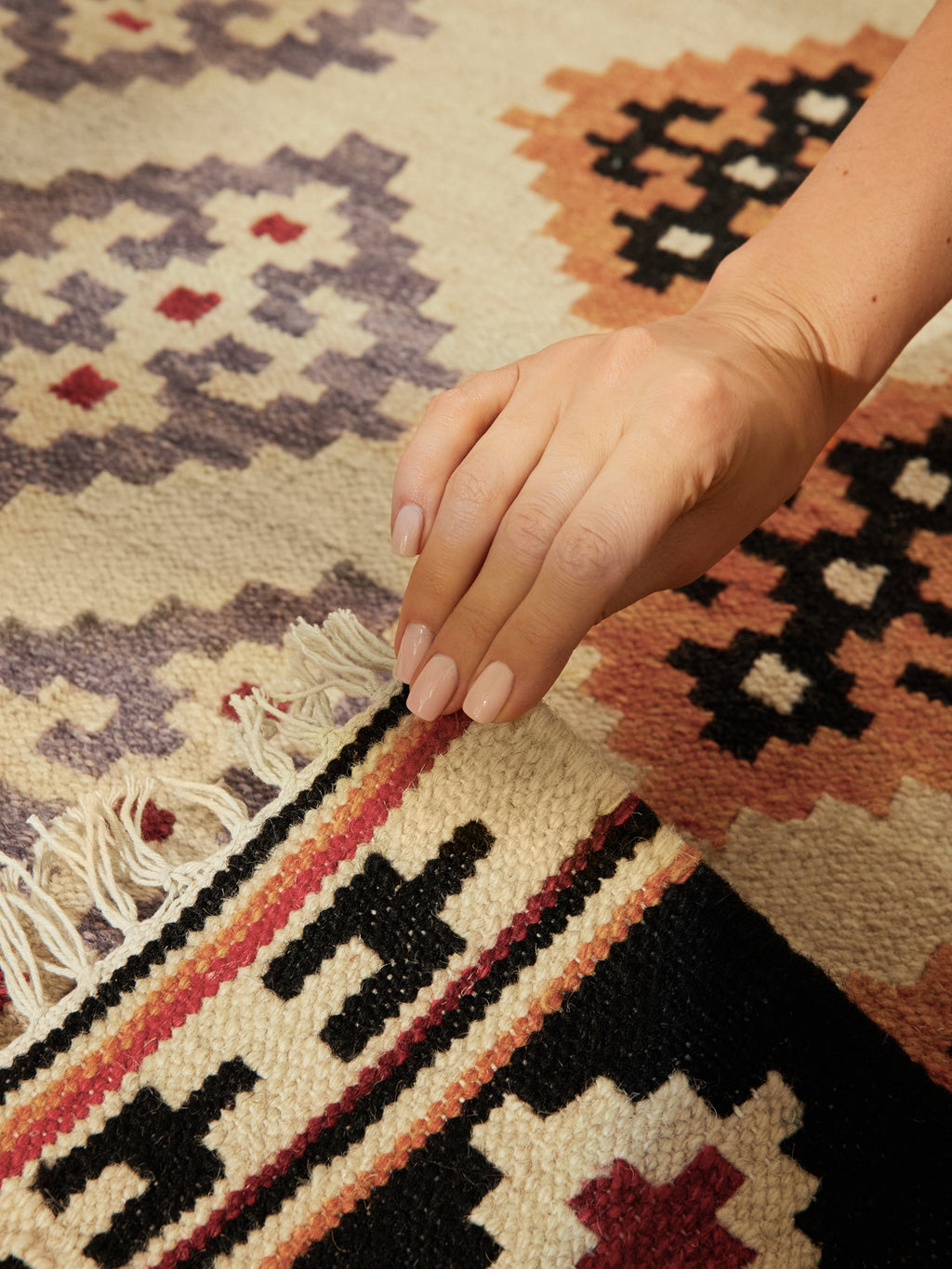 Hanse Home Kamal Afghansk kelimmatta Kian creme flerfärgad