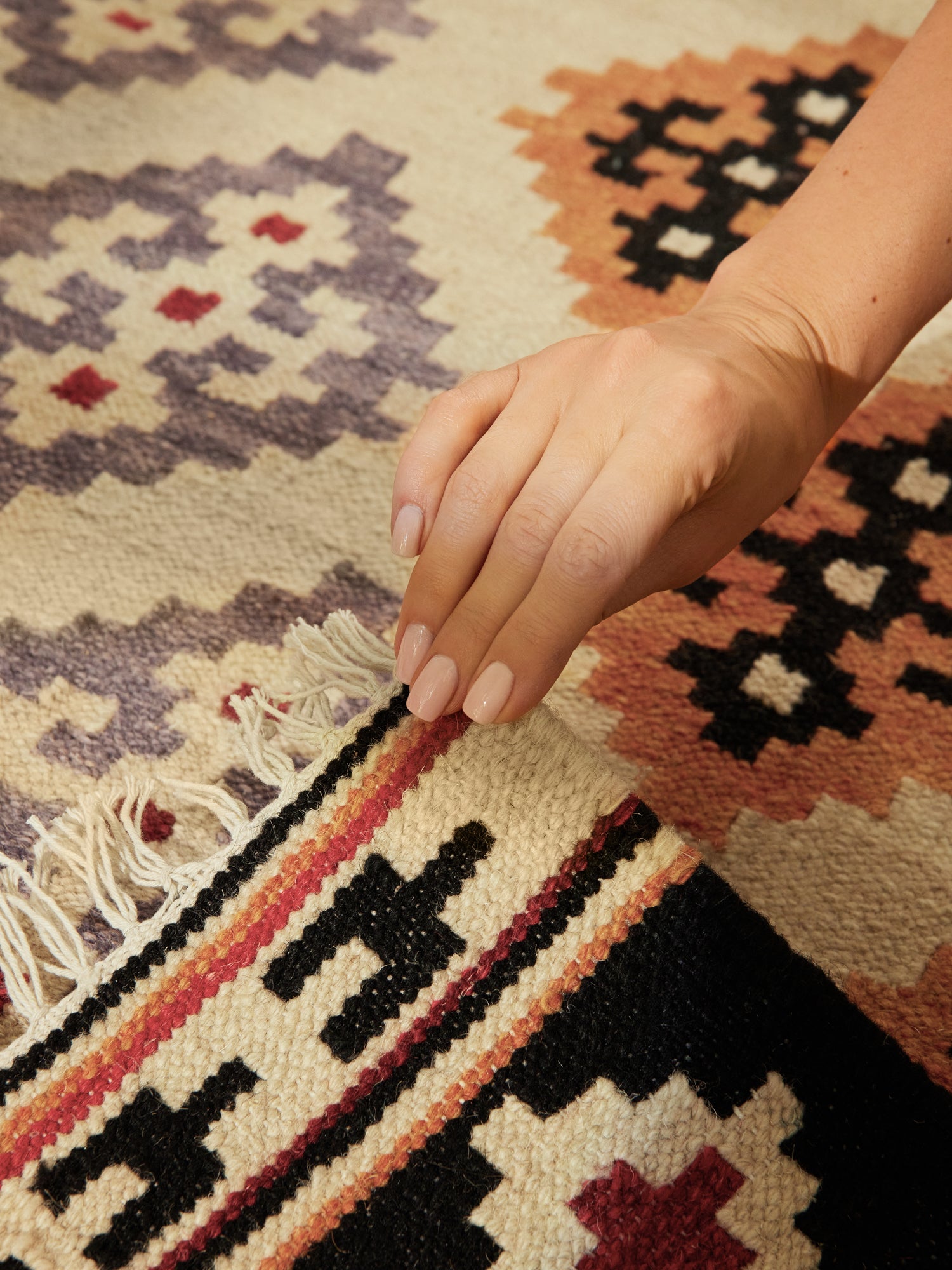 Hanse Home Kamal Afghansk kelimmatta Kian creme flerfärgad