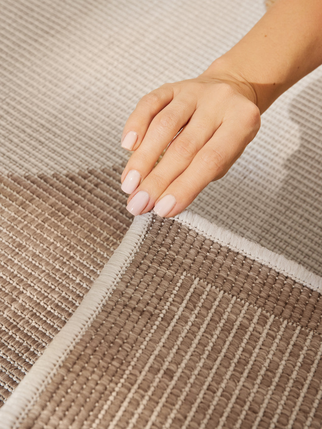 Hanse Home Duet Vändbar inom- och utomhusmatta Bowen Jute vit