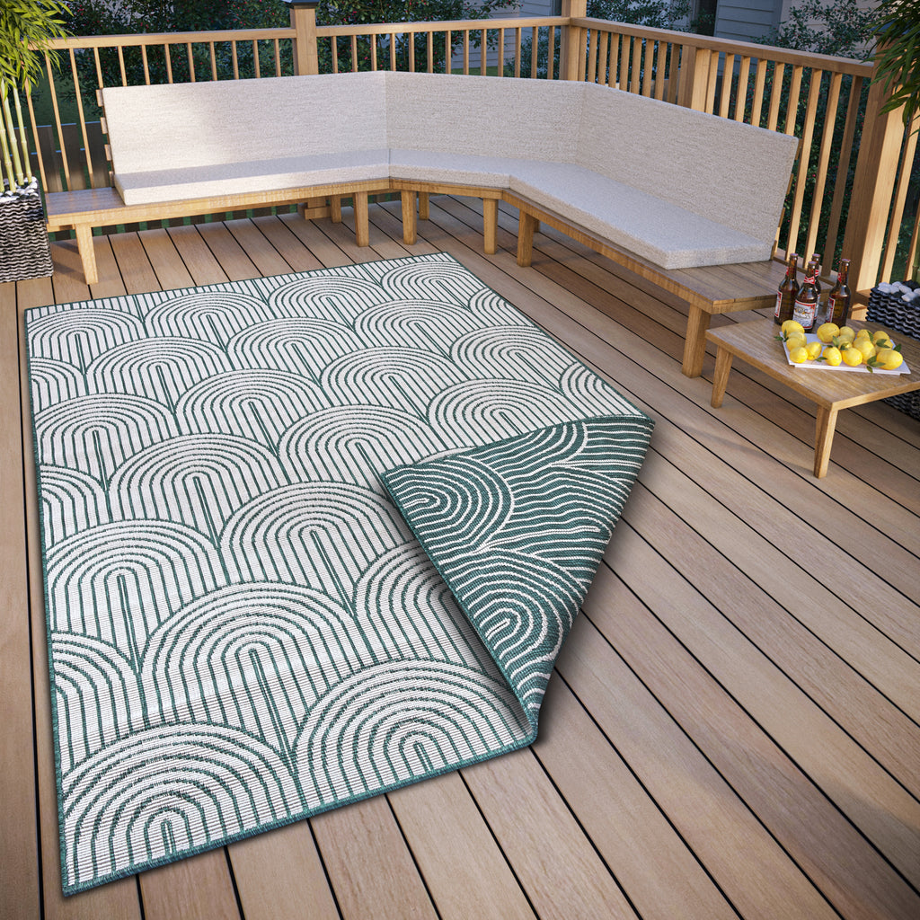 Hanse Home Flatweave Vändbar inom- och utomhusmatta Pangli grön