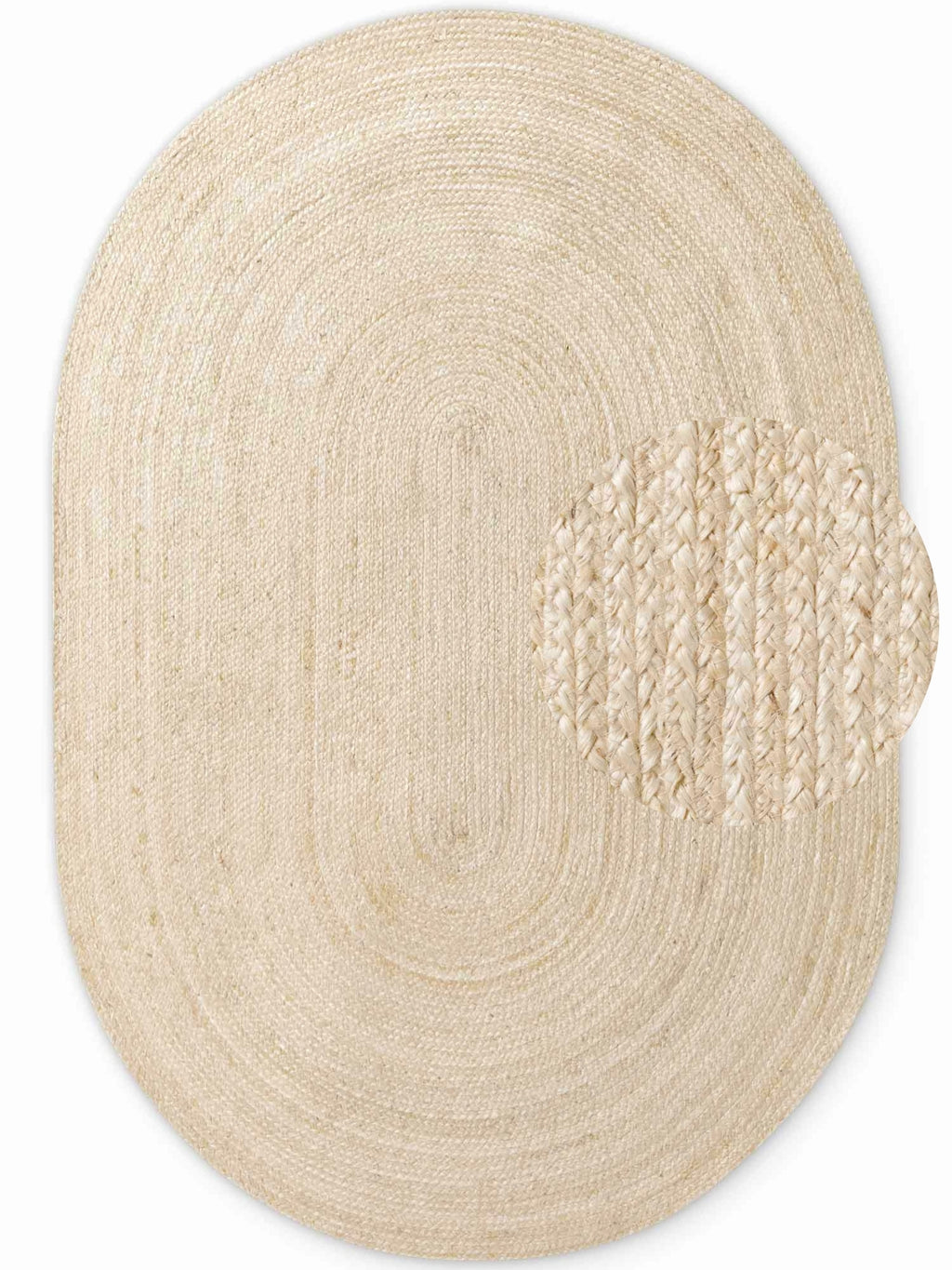 Hanse Home Jute Braided Jutematta oval Rangpur natur elfenben