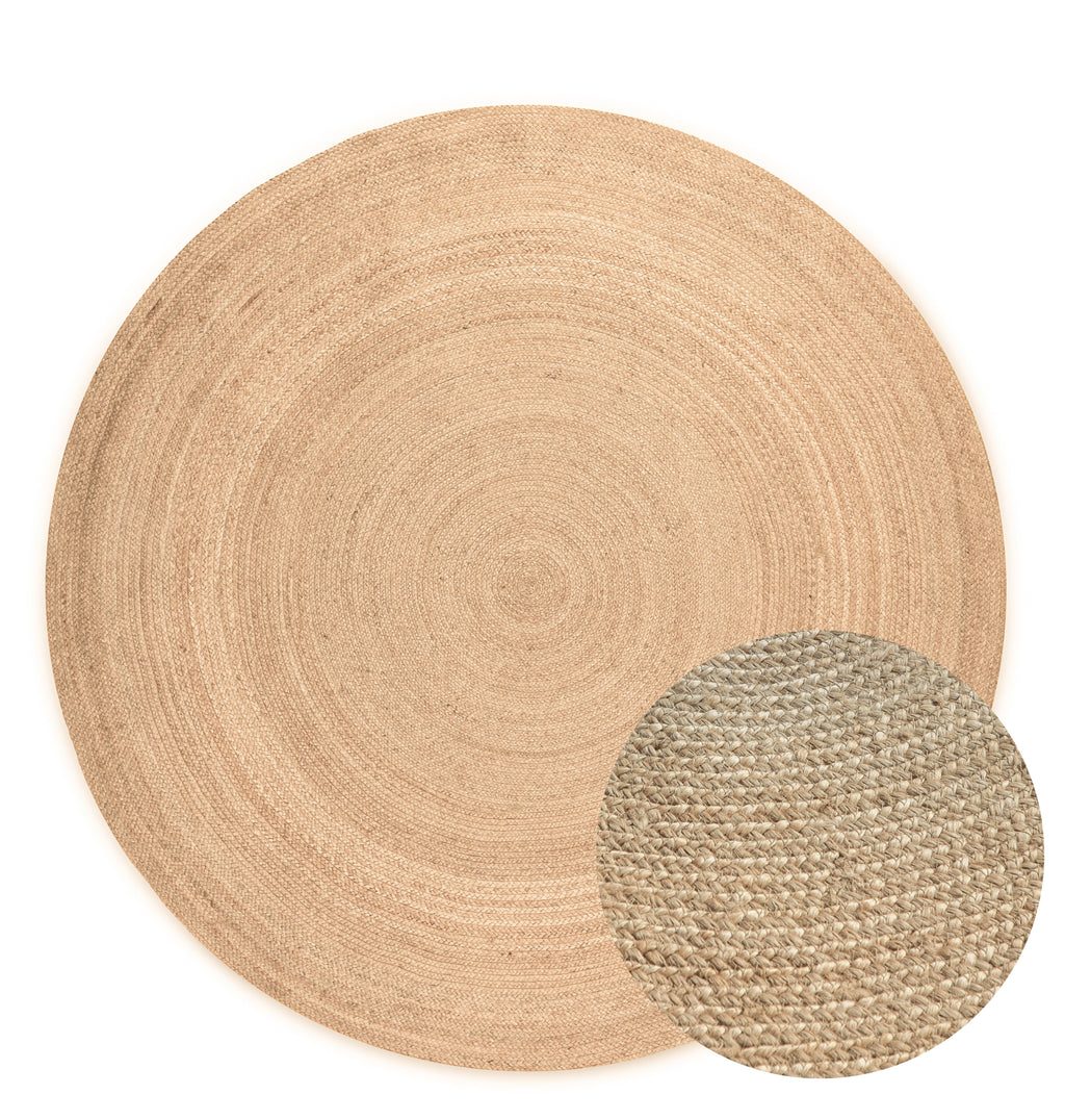 Hanse Home Jute Braided Jutematta rund Rangpur natur guld