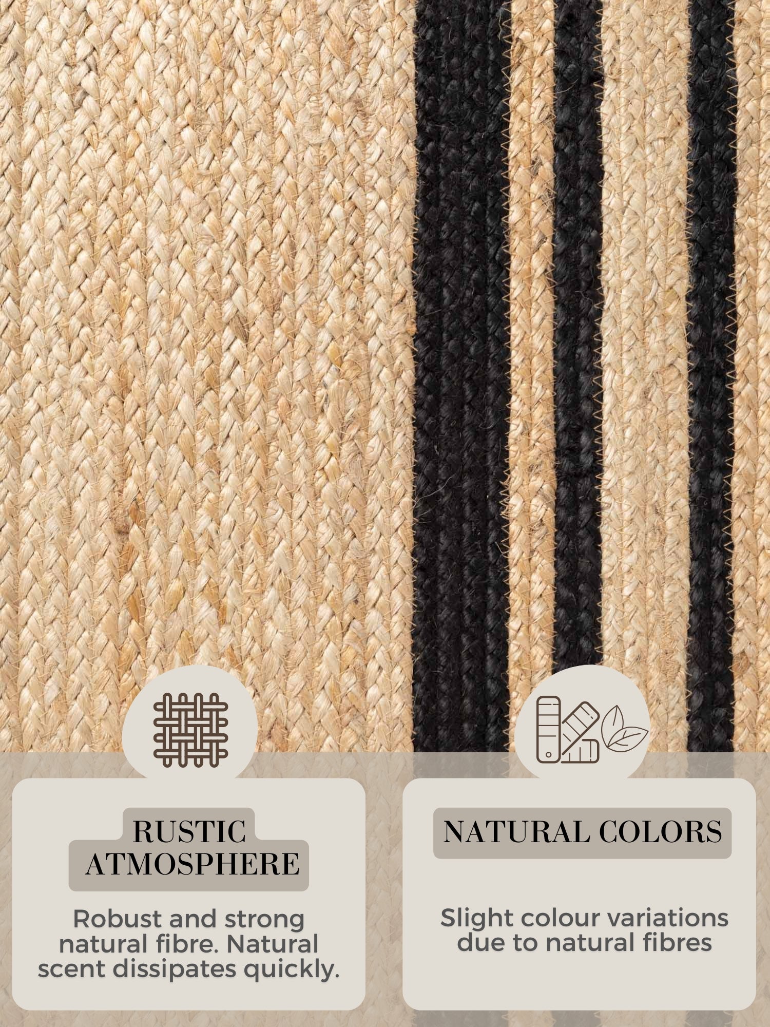 Hanse Home Looma Jutematta Looma natur guld svart