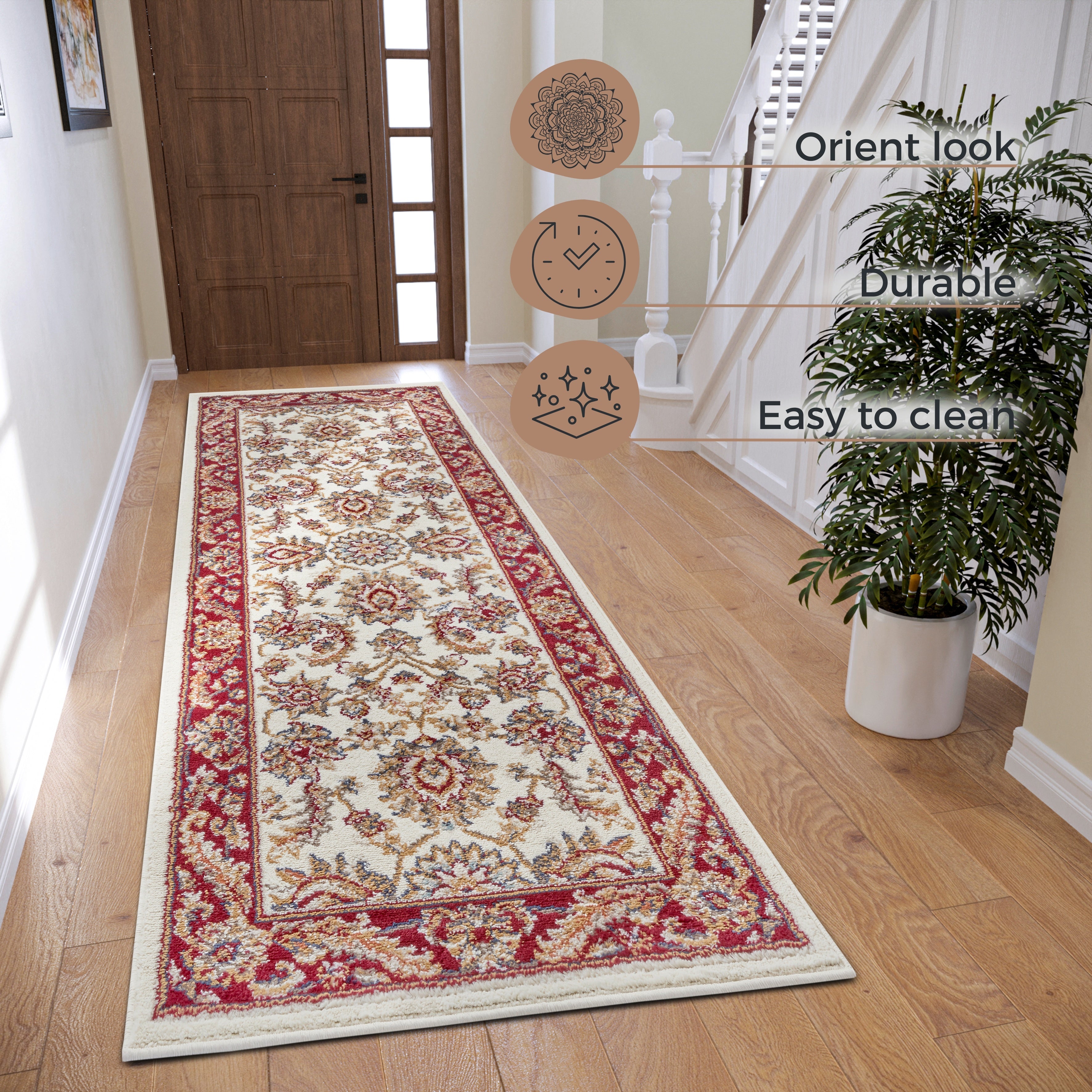 Hanse Home Orient Matta Reni creme röd