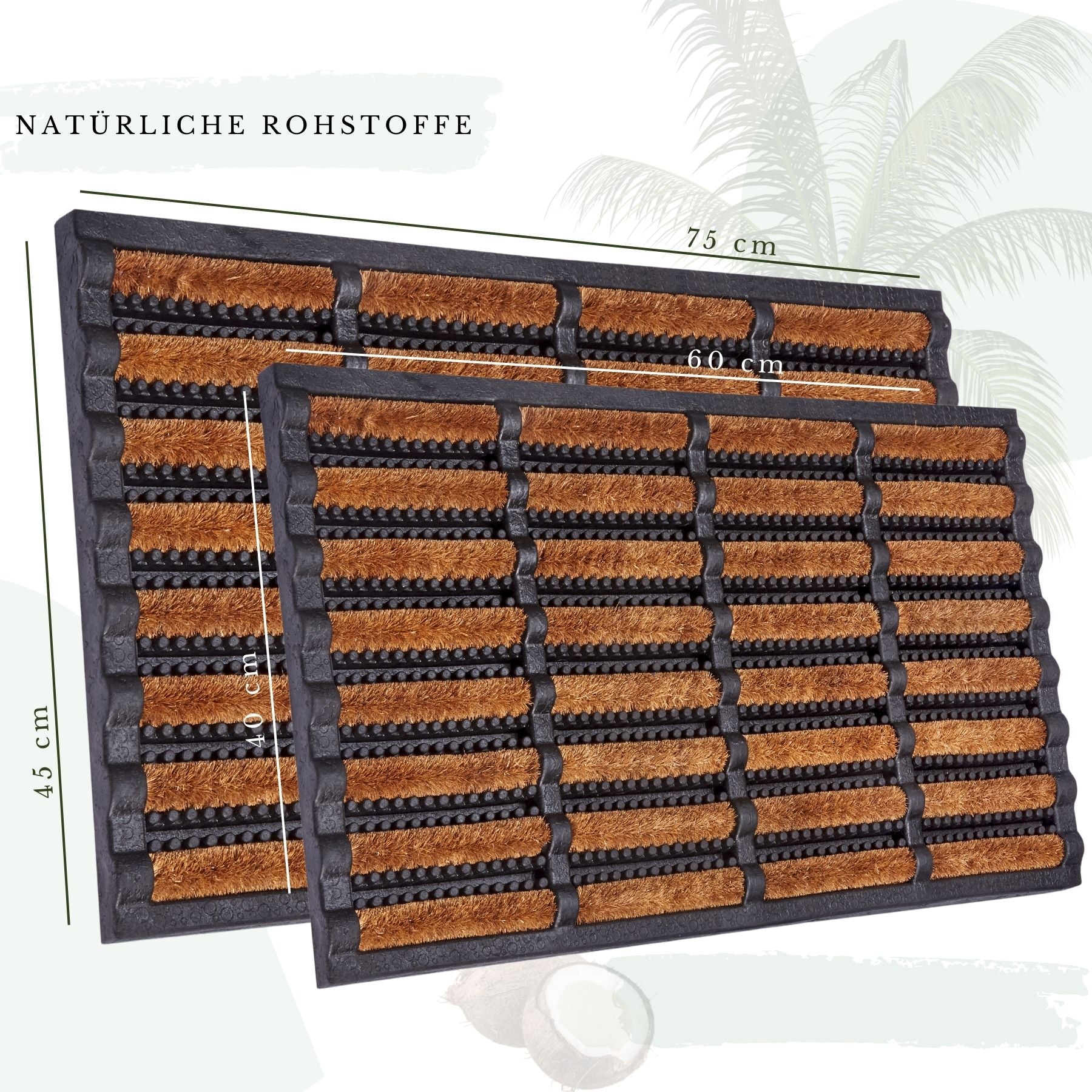 Hanse Home Mix Mats Dörrmatta Rubber-Cocos Brushes svart kokos