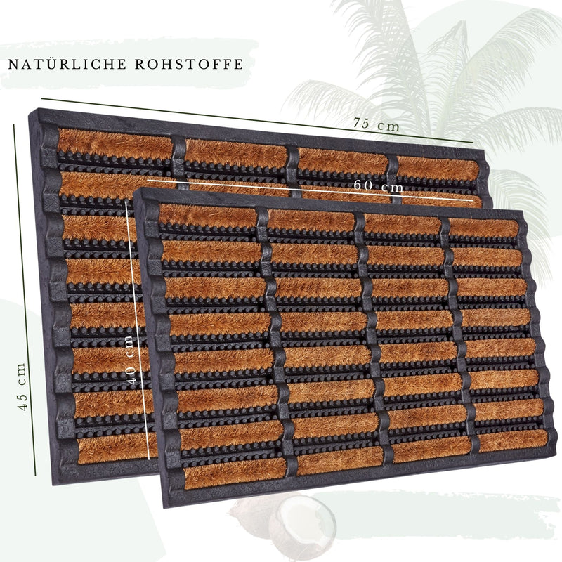 Hanse Home Mix Mats Dörrmatta Rubber-Cocos Brushes svart kokos