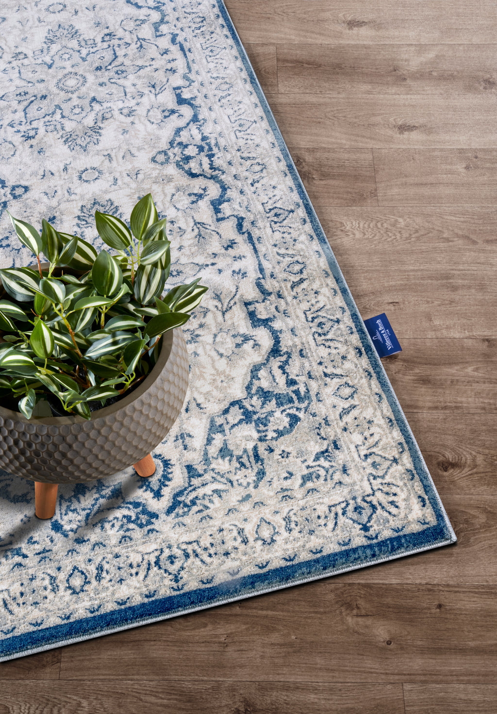 Villeroy & Boch 1869 Kortluggsmatta Gabrielle creme blå