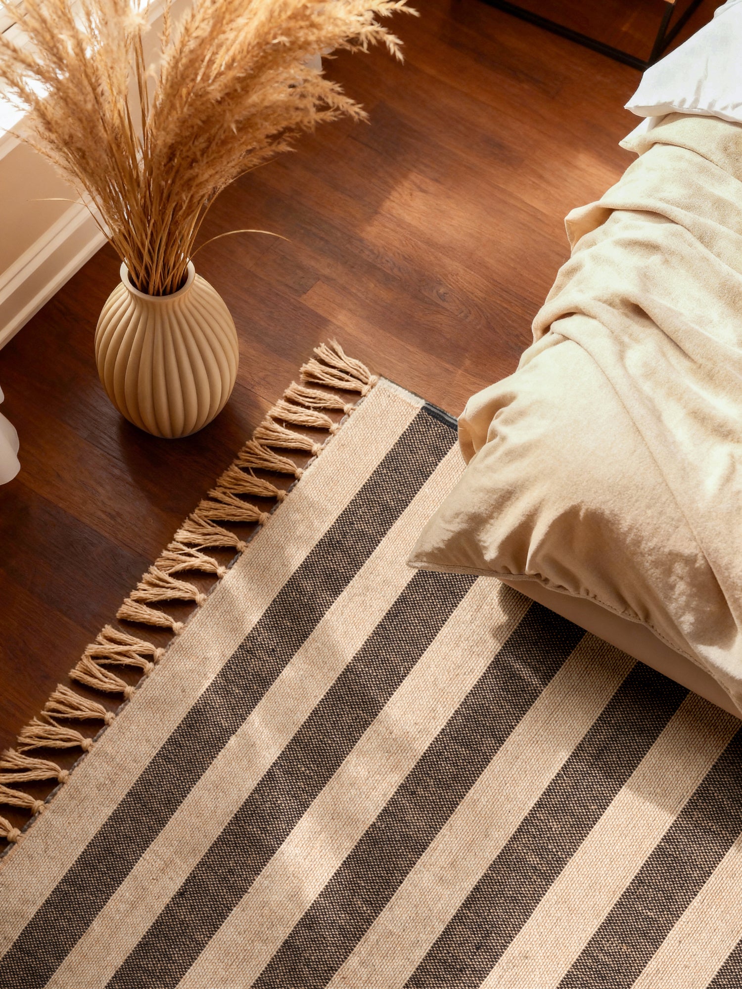 Hanse Home Handloom 1.0 Jutematta Playa natur vit svart