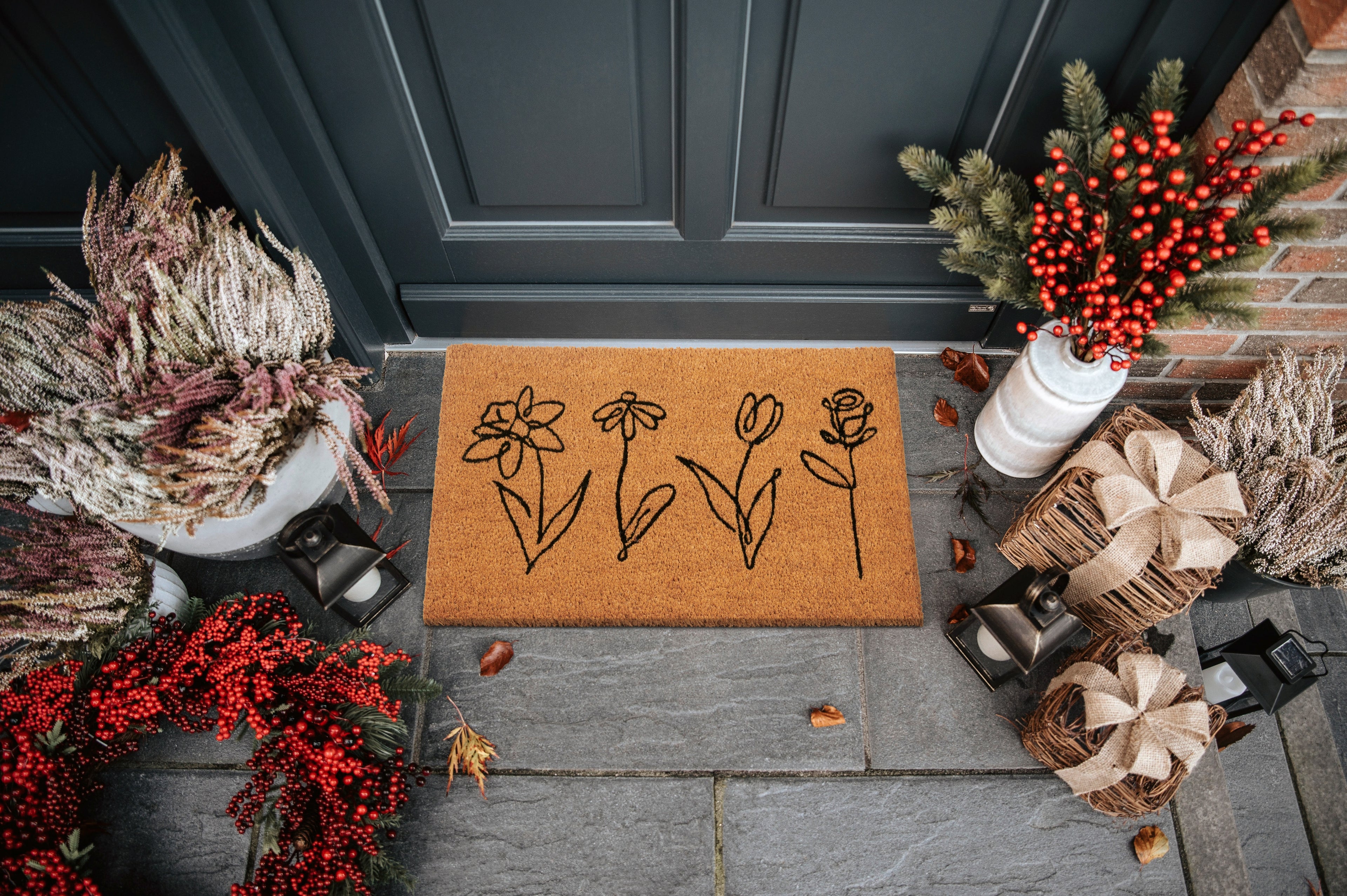Hanse Home Mix Mats Dörrmatta kokos Line-Art Flowers