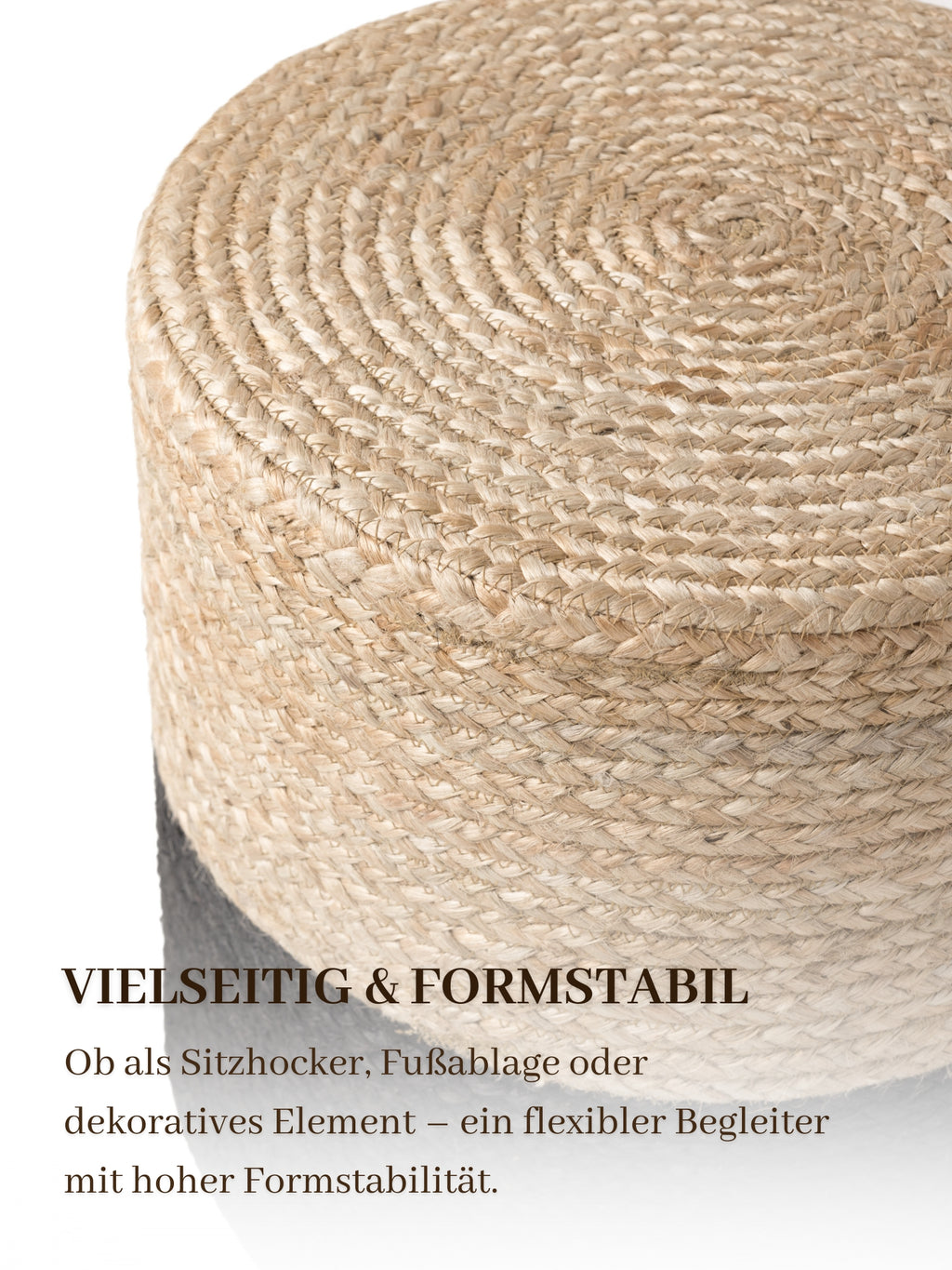 Hanse Home Looma Jutepuff Looma natur guld svart