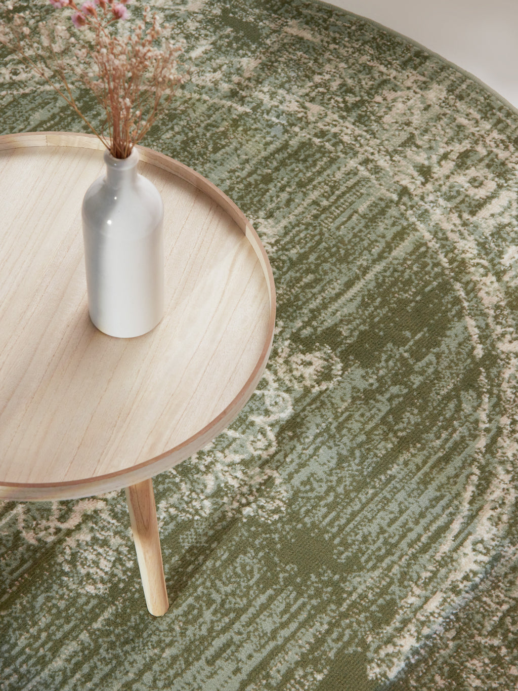 Hanse Home Gloria Kortluggsmatta rund Lydia mint