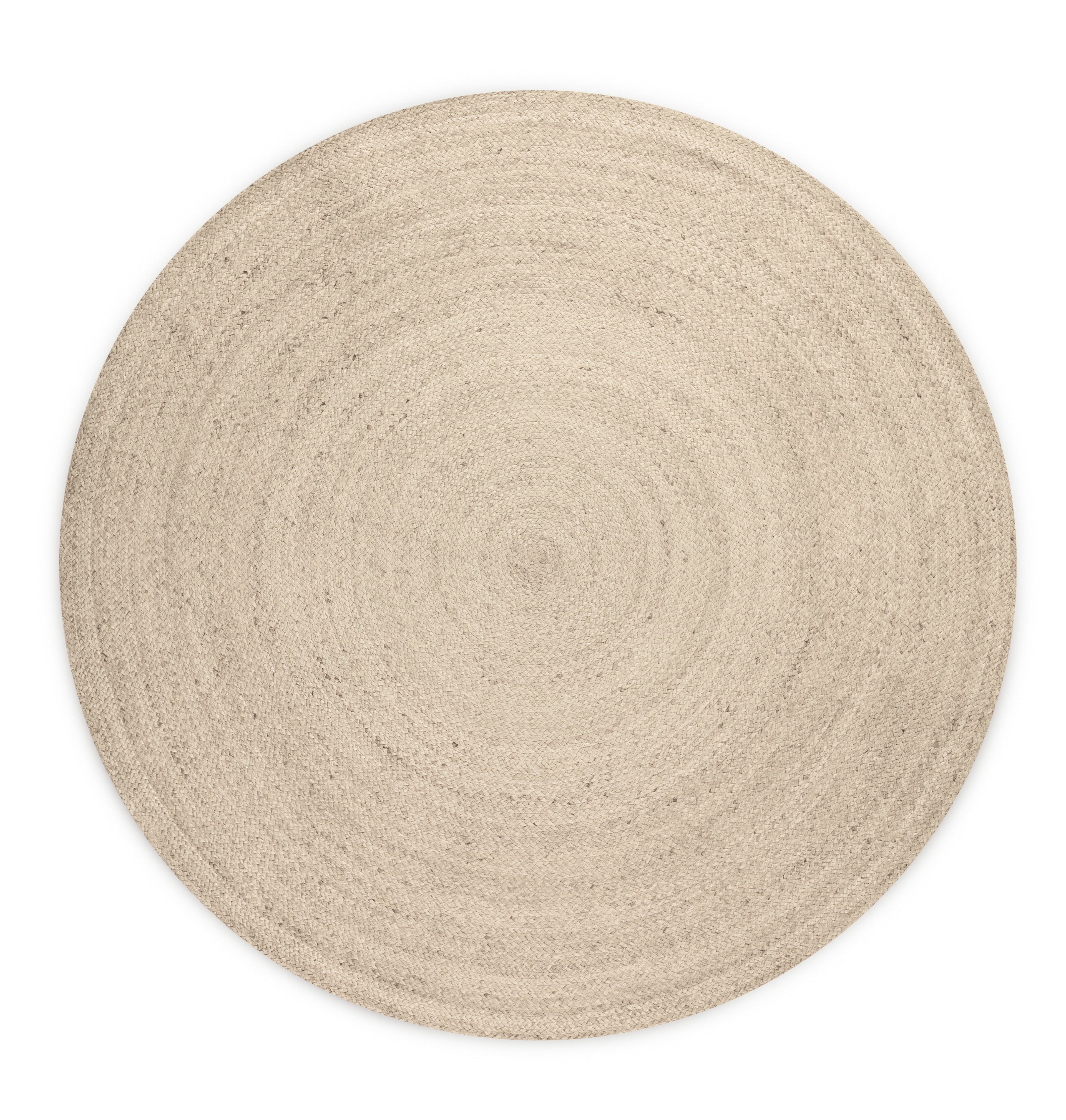 Hanse Home Jute Braided Jutematta rund Rangpur natur elfenben