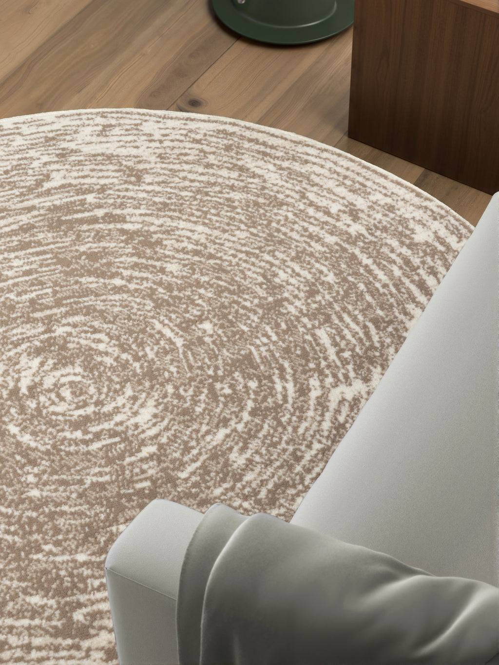 Hanse Home Gloria Kortluggsmatta rund Cavallo creme beige