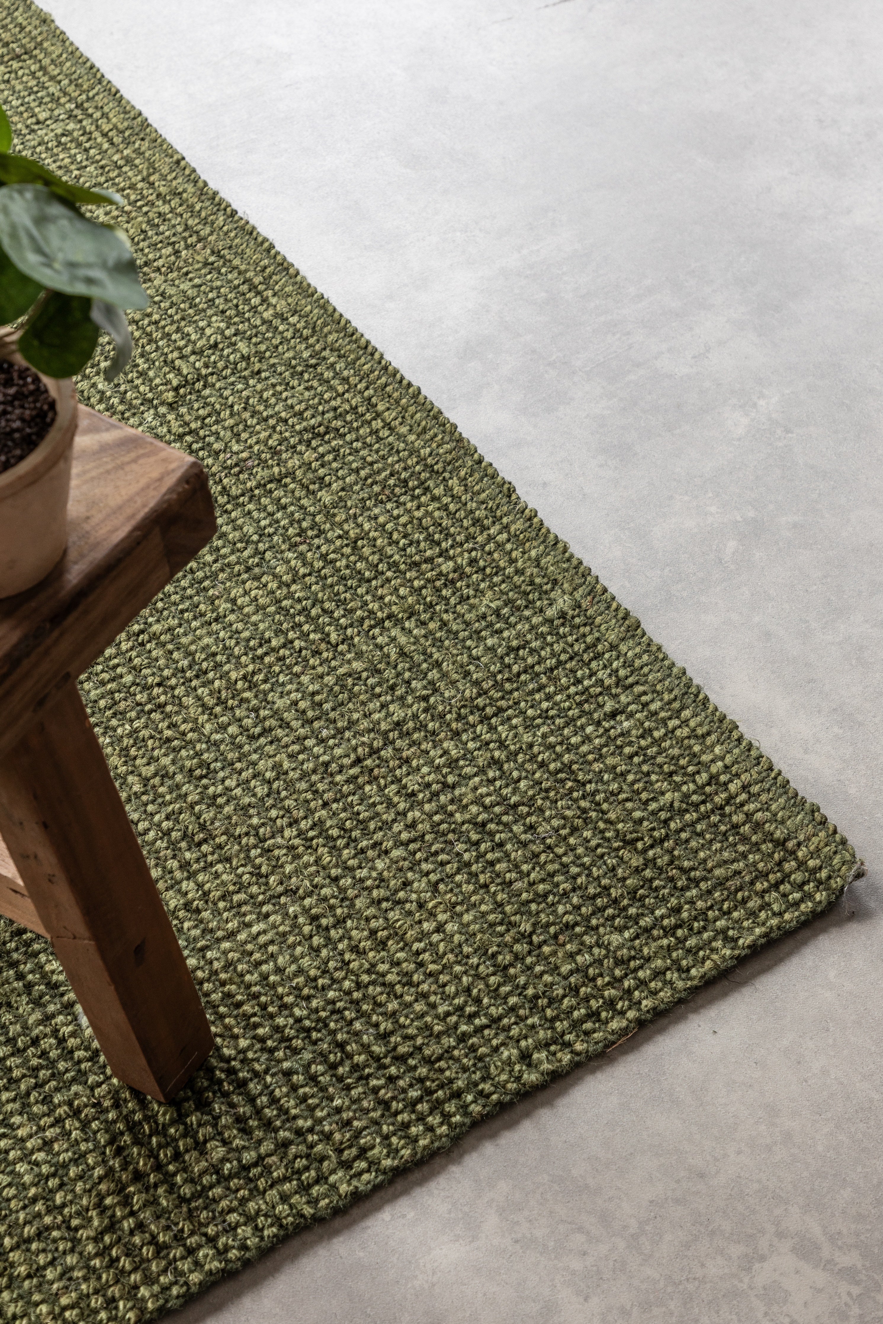 Hanse Home Bouclé-jutematta Jaipur djungelgrön