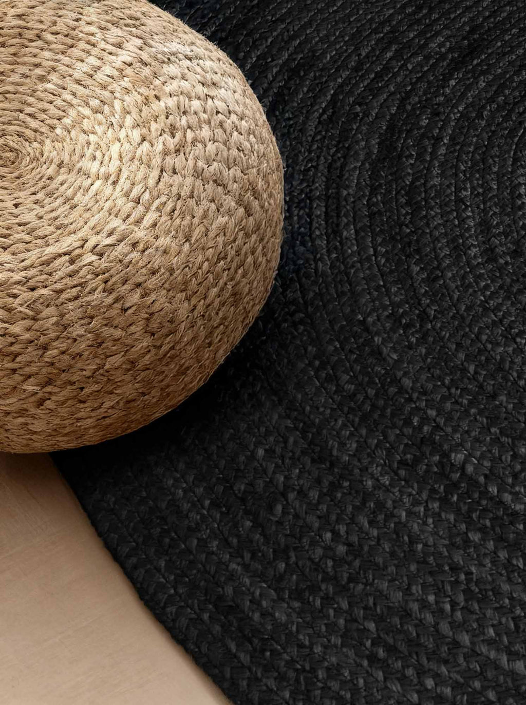 Hanse Home Jute Braided Jutematta oval Rangpur svart