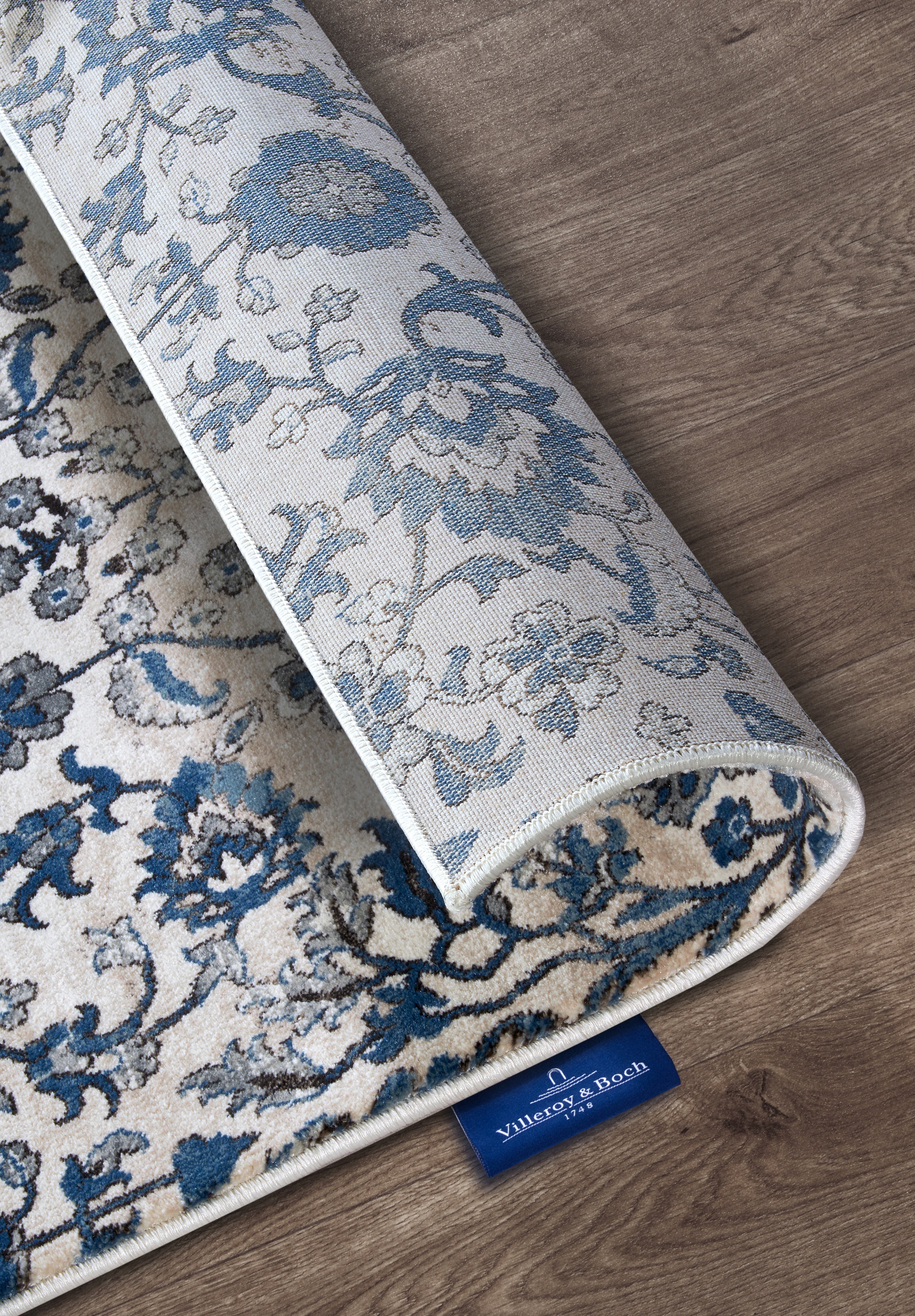 Villeroy & Boch 1869 Kortluggsmatta Ernest creme blå