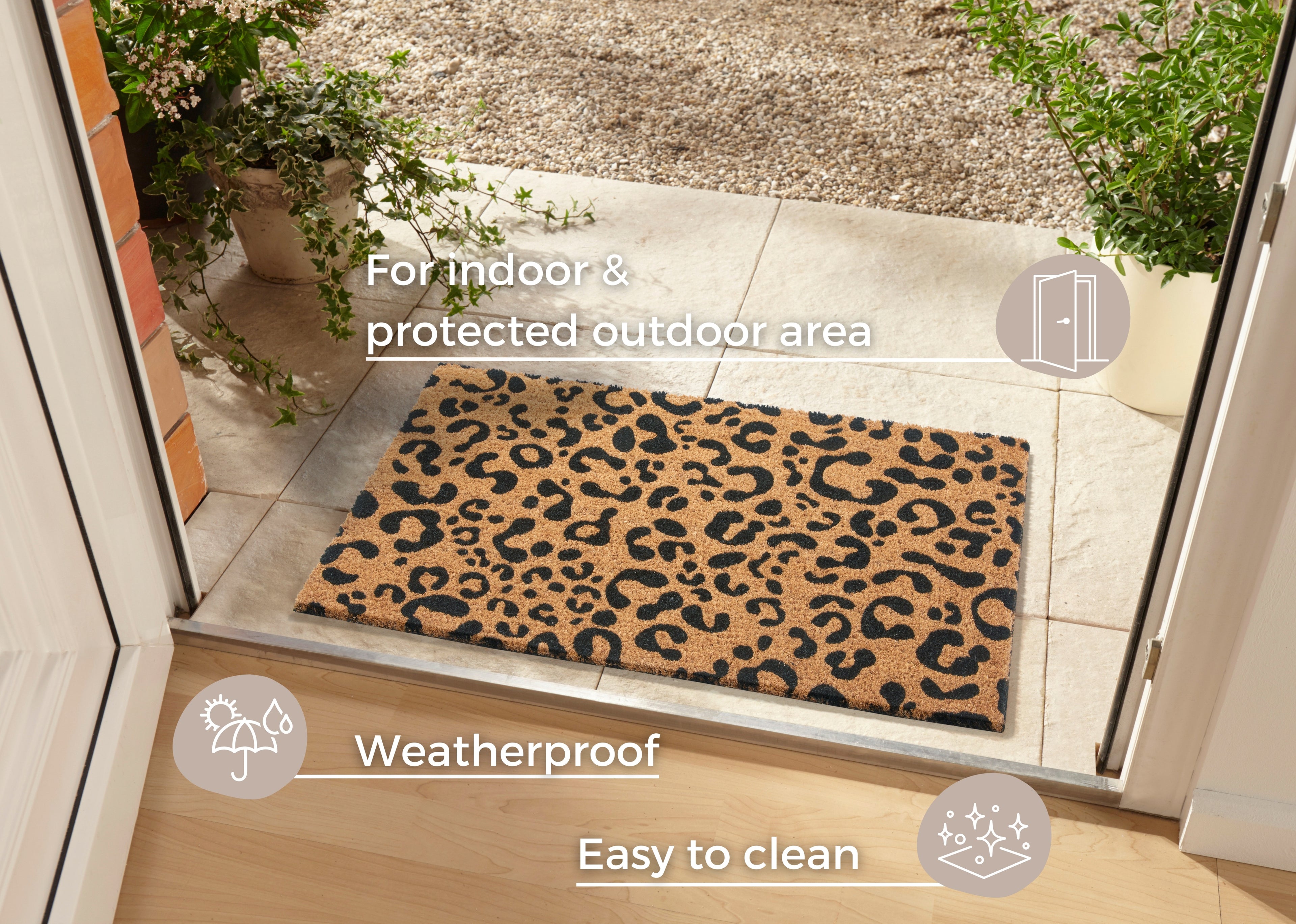Hanse Home Mix Mats Dörrmatta kokos Leopard Look
