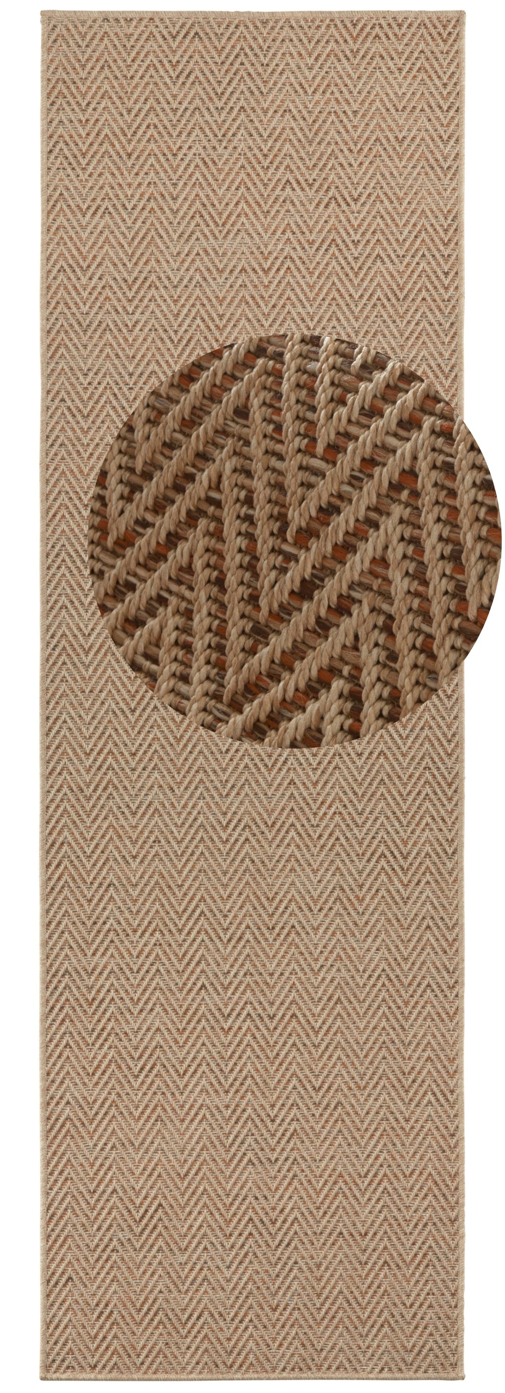 Flatwoven Löpare for Inom- och utomhus Nature 500 in Sisal-Look