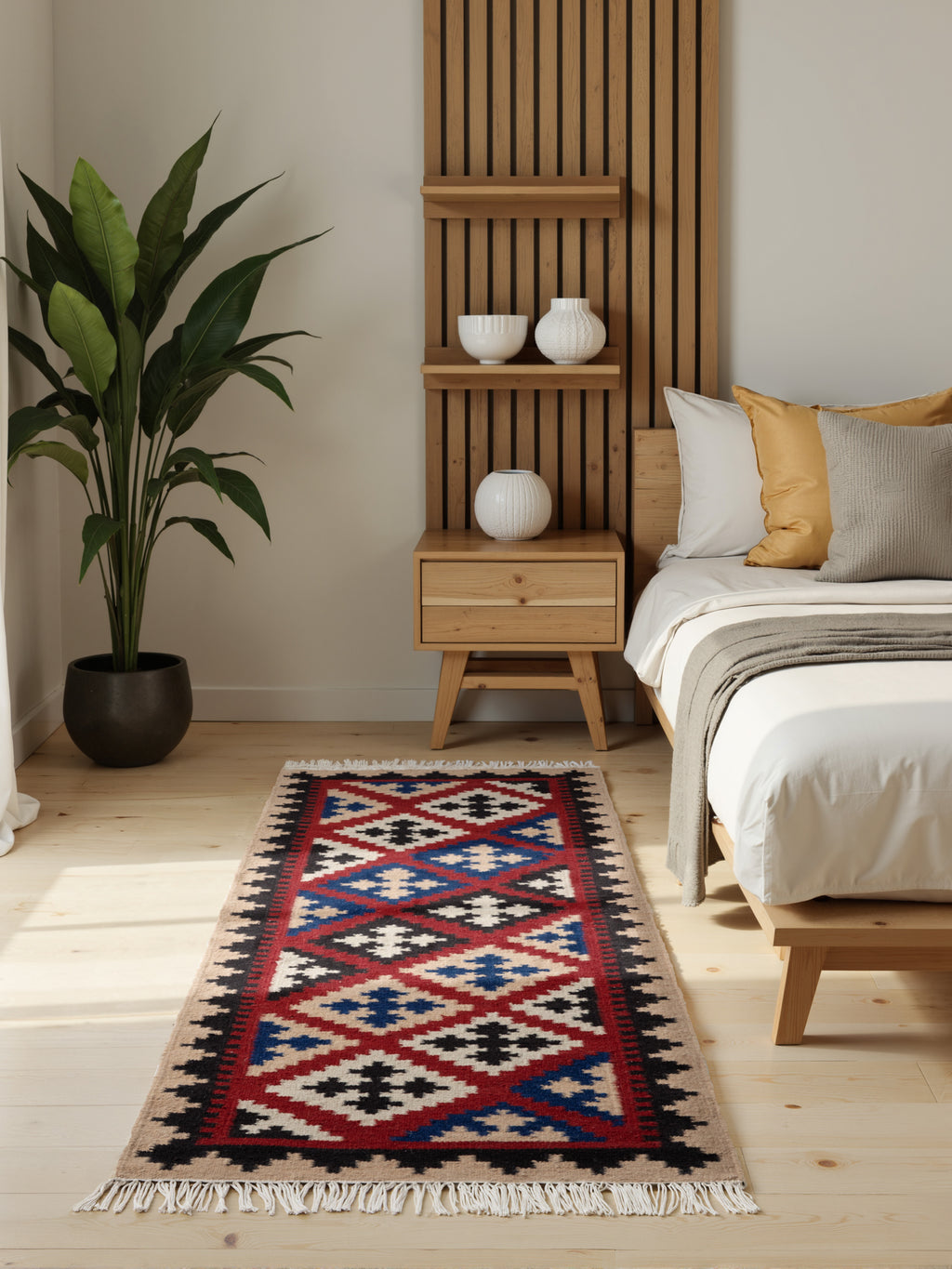 Hanse Home Kamal Afghansk kelimmatta Rami creme flerfärgad