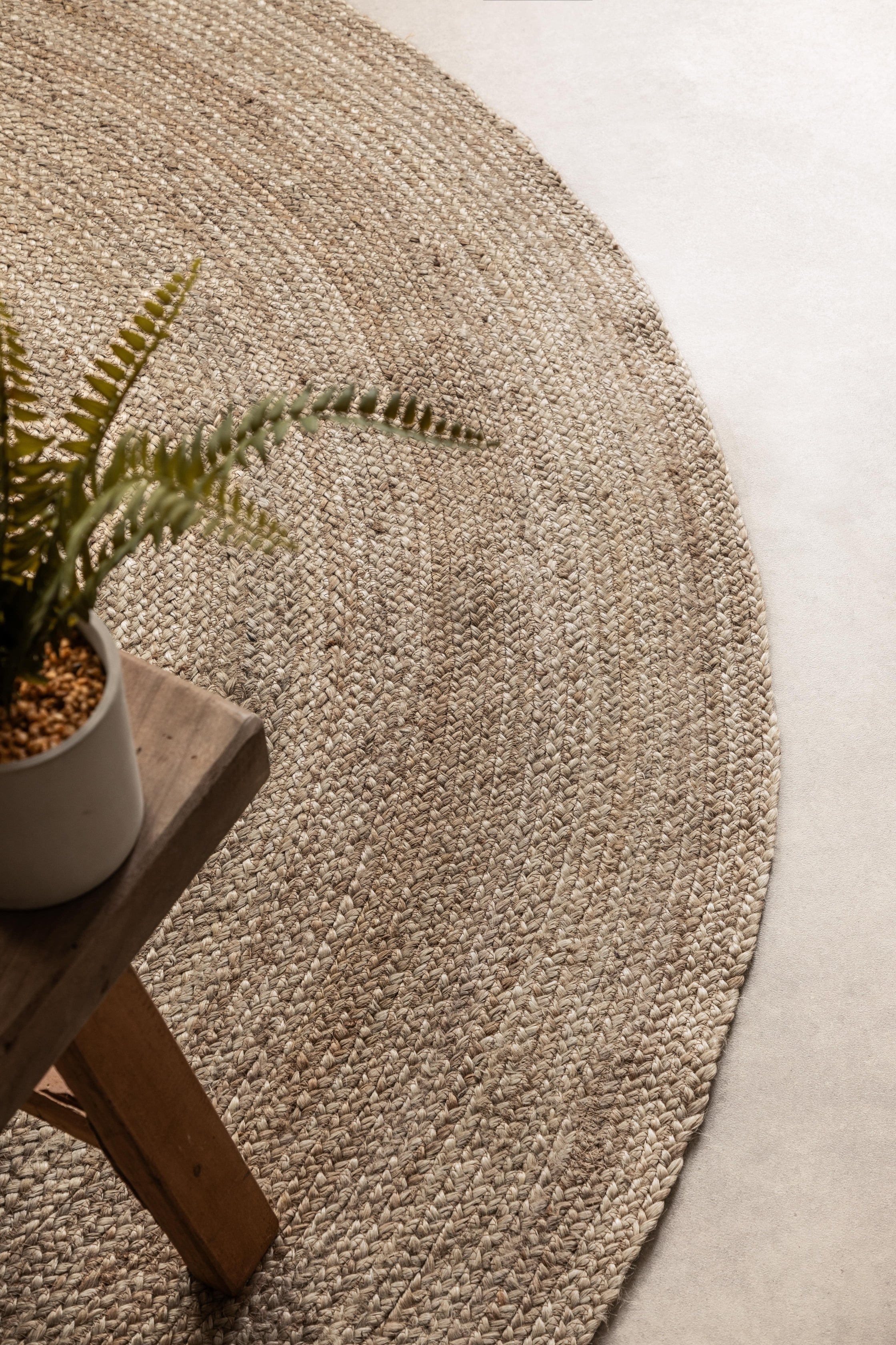Hanse Home Jute Braided Jutematta rund Rangpur natur grå brun