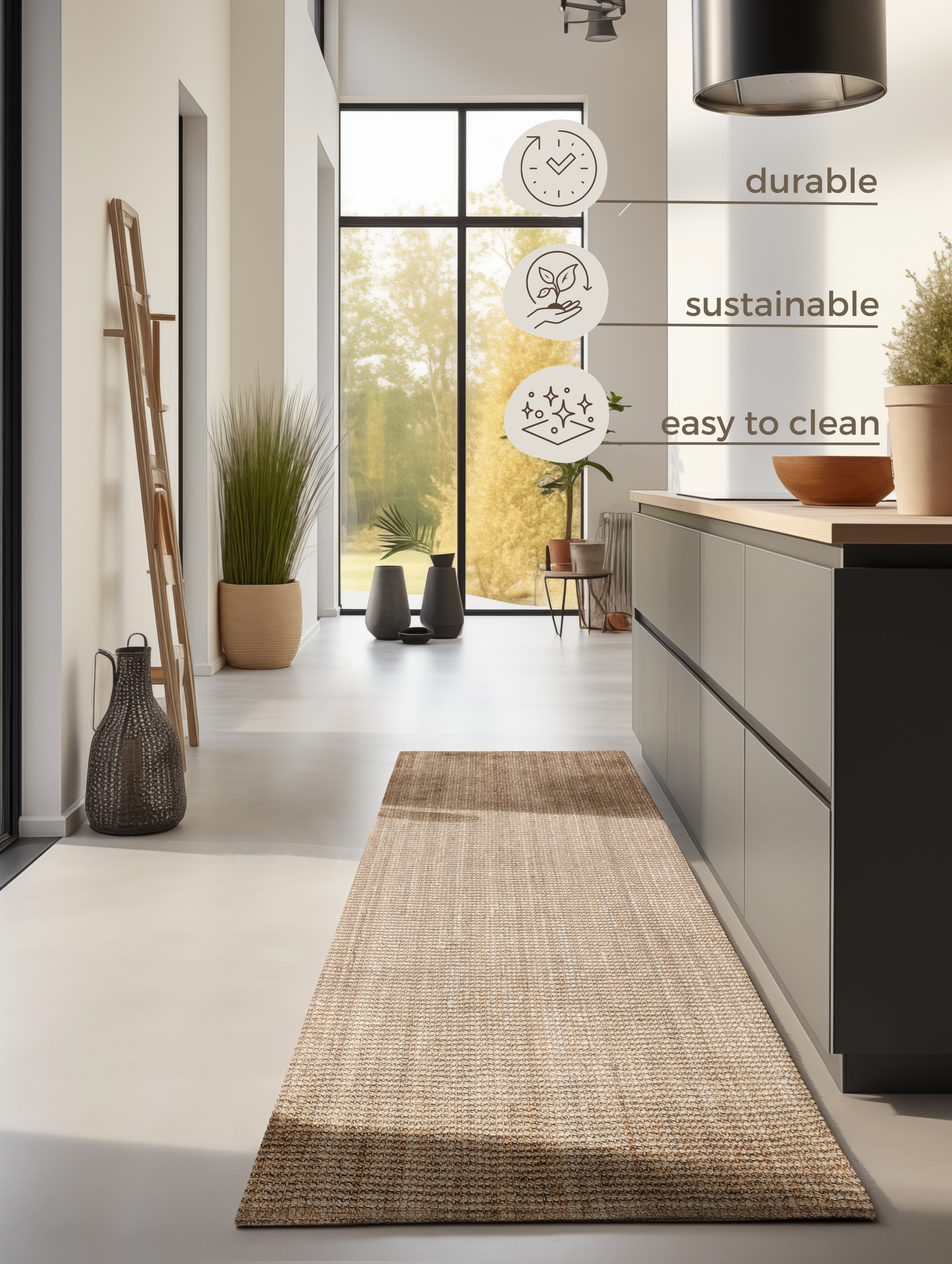 Hanse Home Bouclé-jutematta Jaipur natur guld