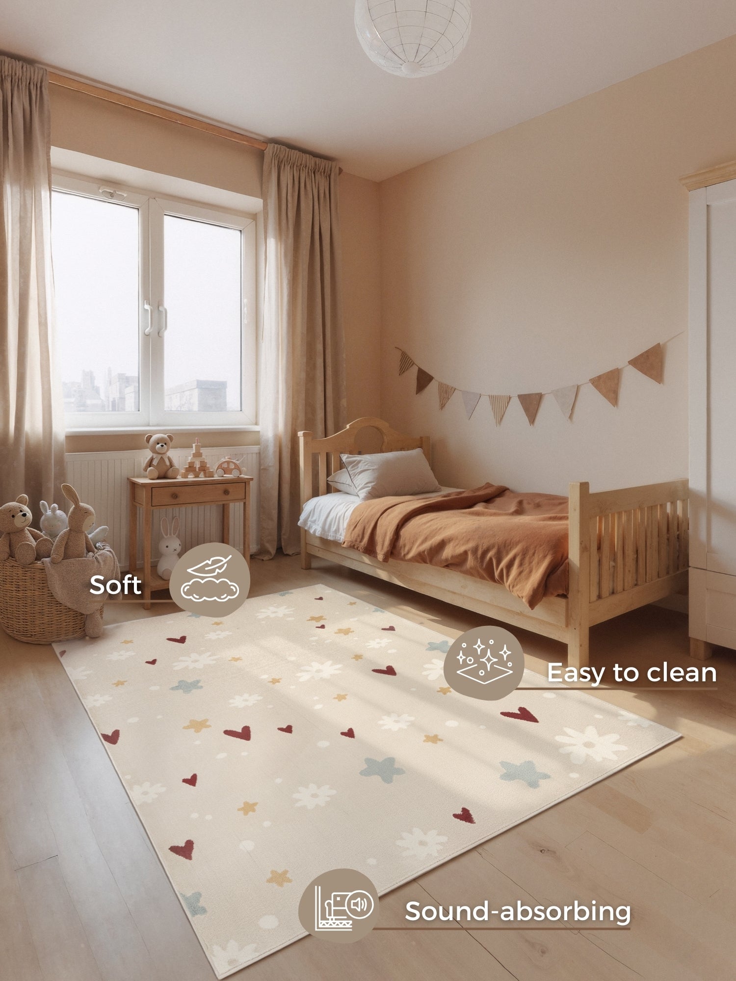 Hanse Home Adventures Barnmatta Amori beige flerfärgad