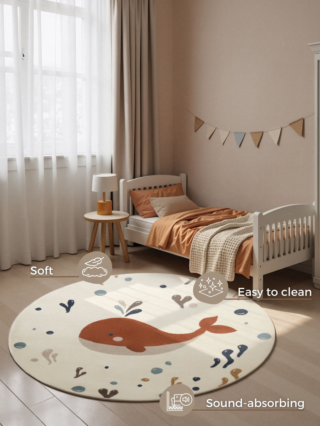 Hanse Home Adventures Barnmatta Moby creme flerfärgad