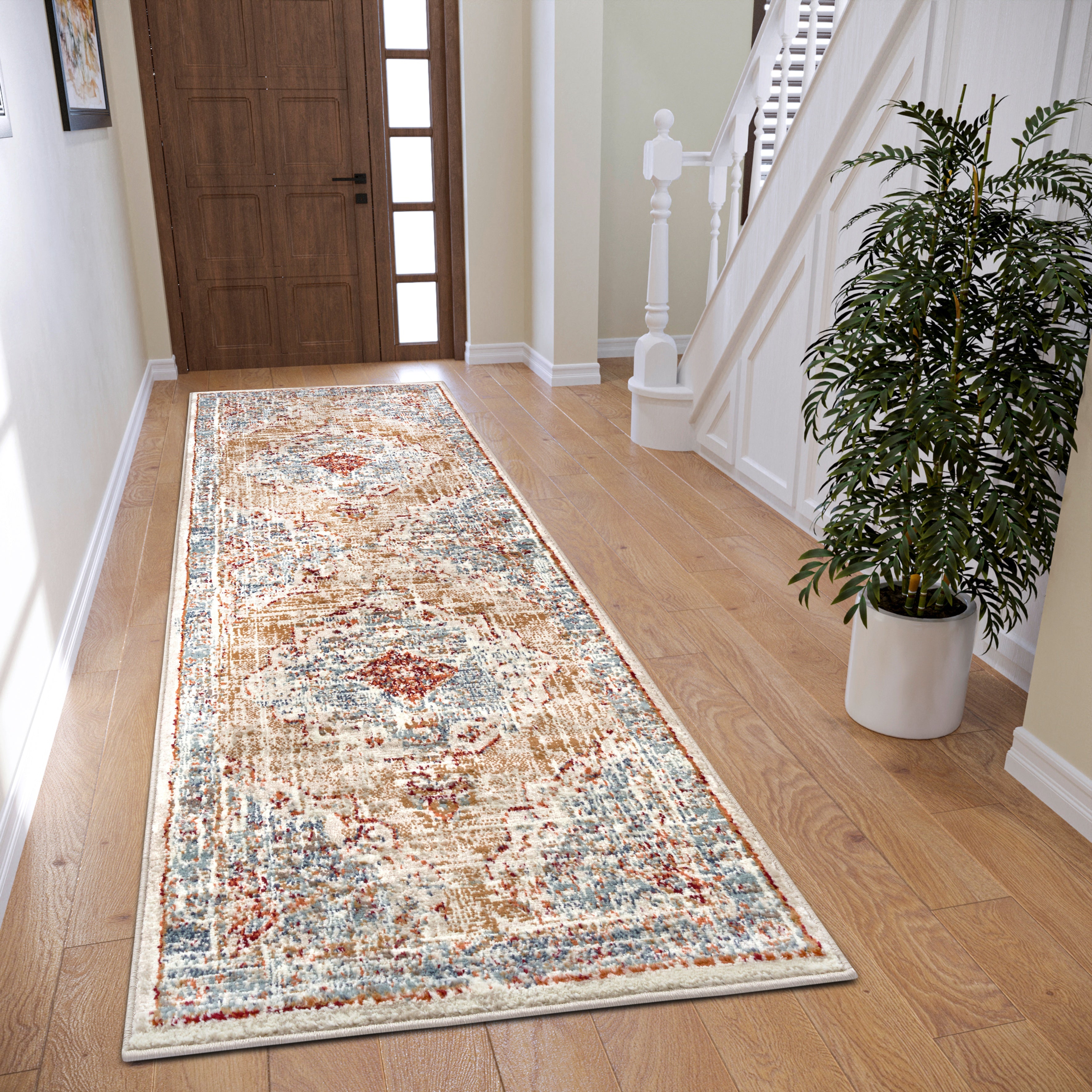 Hanse Home Kortluggsmatta Strozzi beige blå flerfärgad