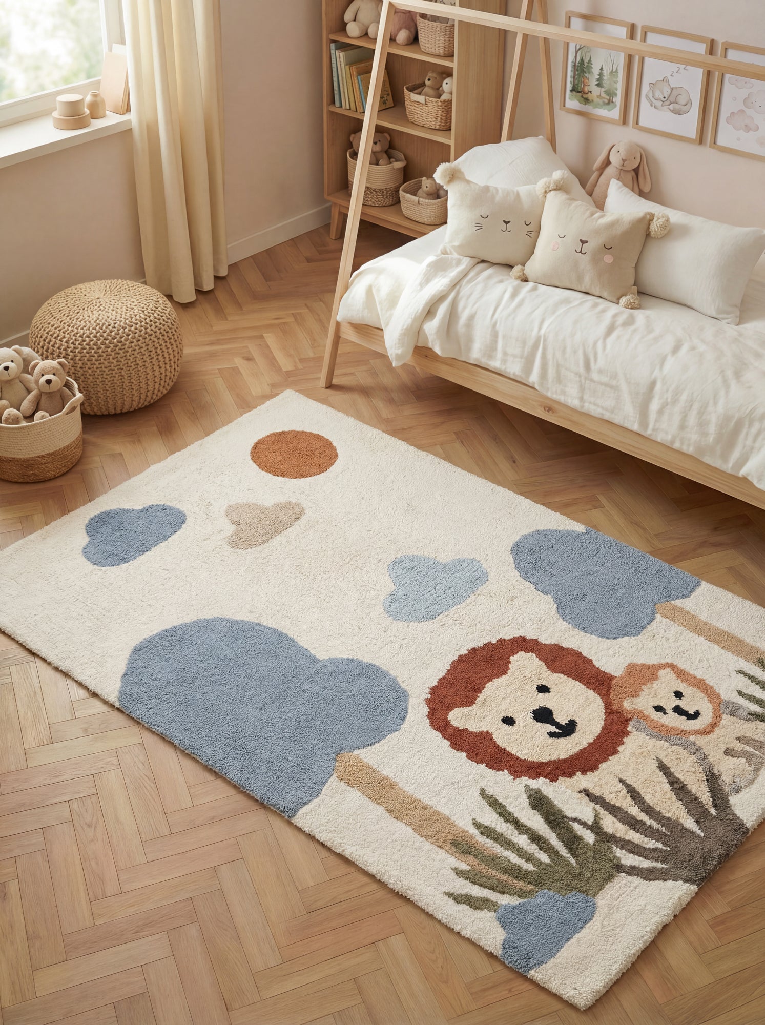 Hanse Home Snuggle Barnmatta Lionel creme flerfärgad
