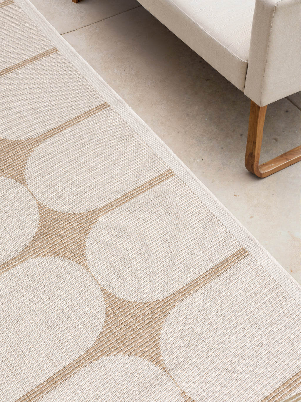 Hanse Home Duet Vändbar inom- och utomhusmatta Bowen Jute vit