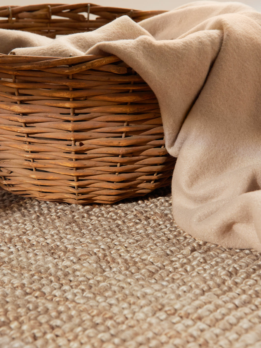 Hanse Home Bouclé-jutematta rund Jaipur natur guld