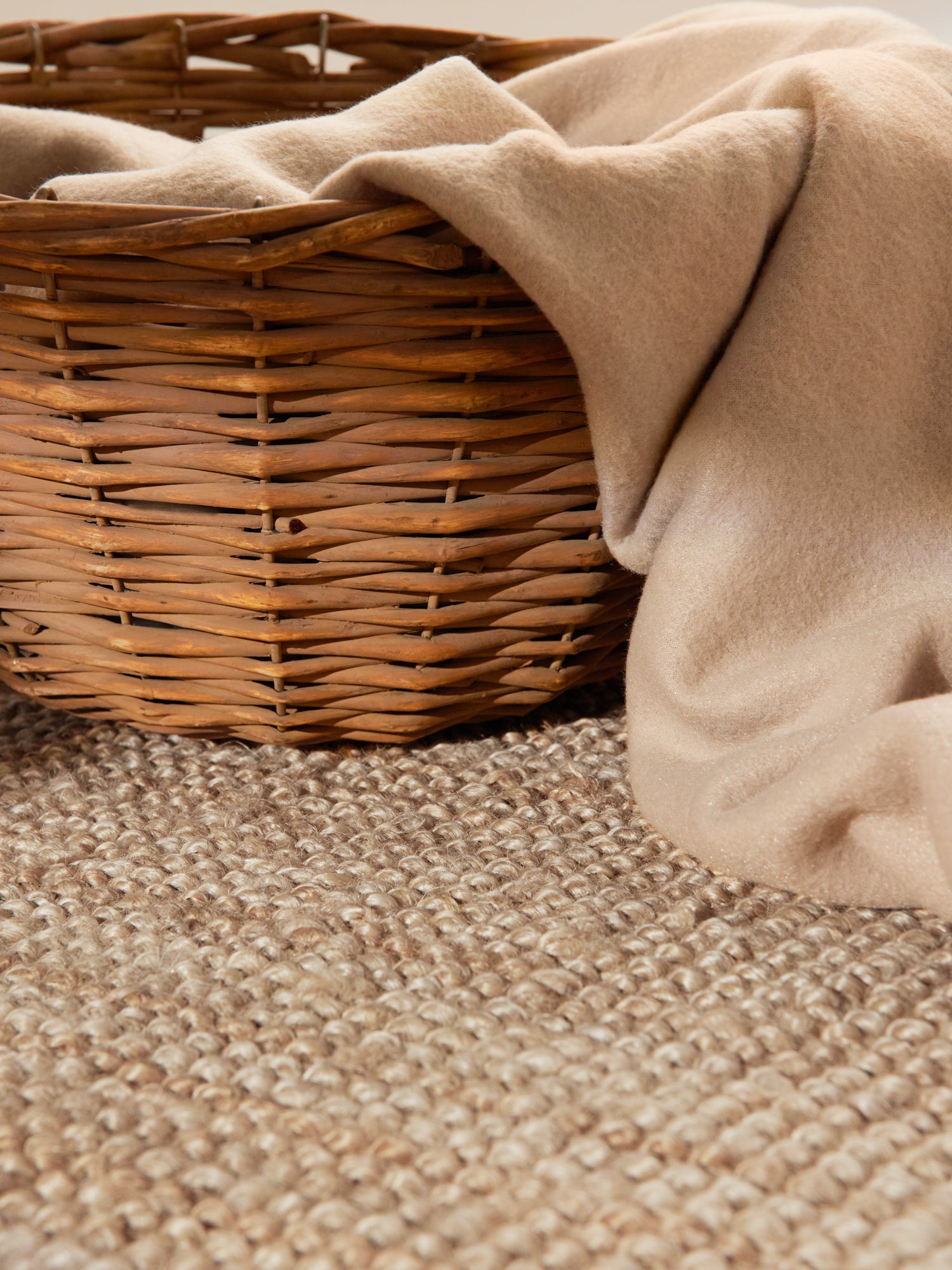 Hanse Home Bouclé-jutematta rund Jaipur natur guld