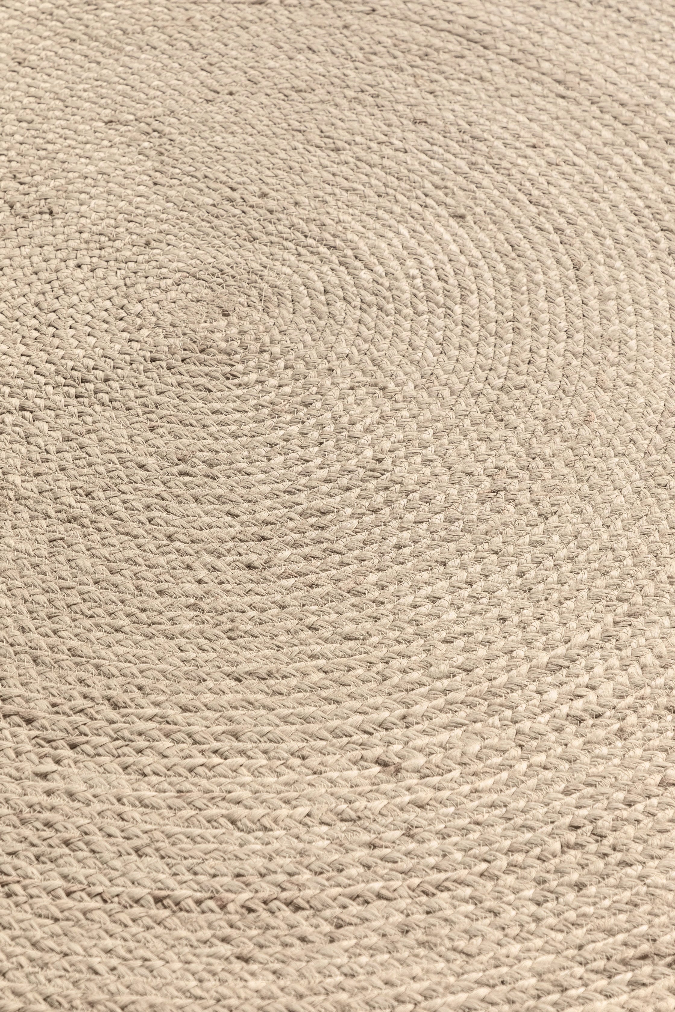 Hanse Home Jute Braided Jutematta rund Rangpur natur elfenben