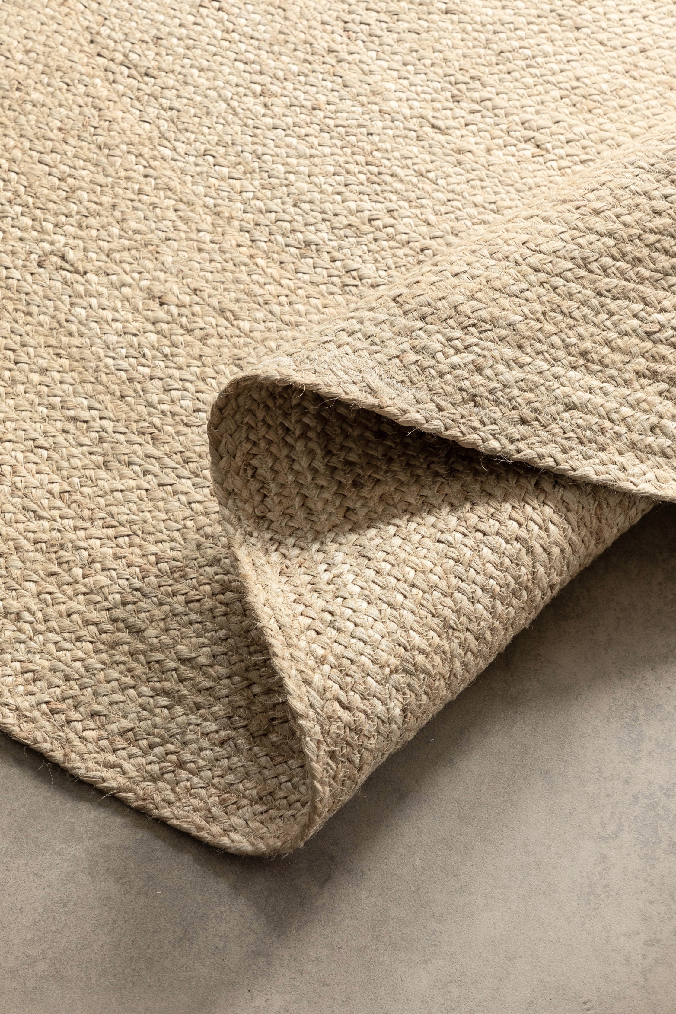 Hanse Home Jute Braided Jutematta rund Rangpur natur elfenben
