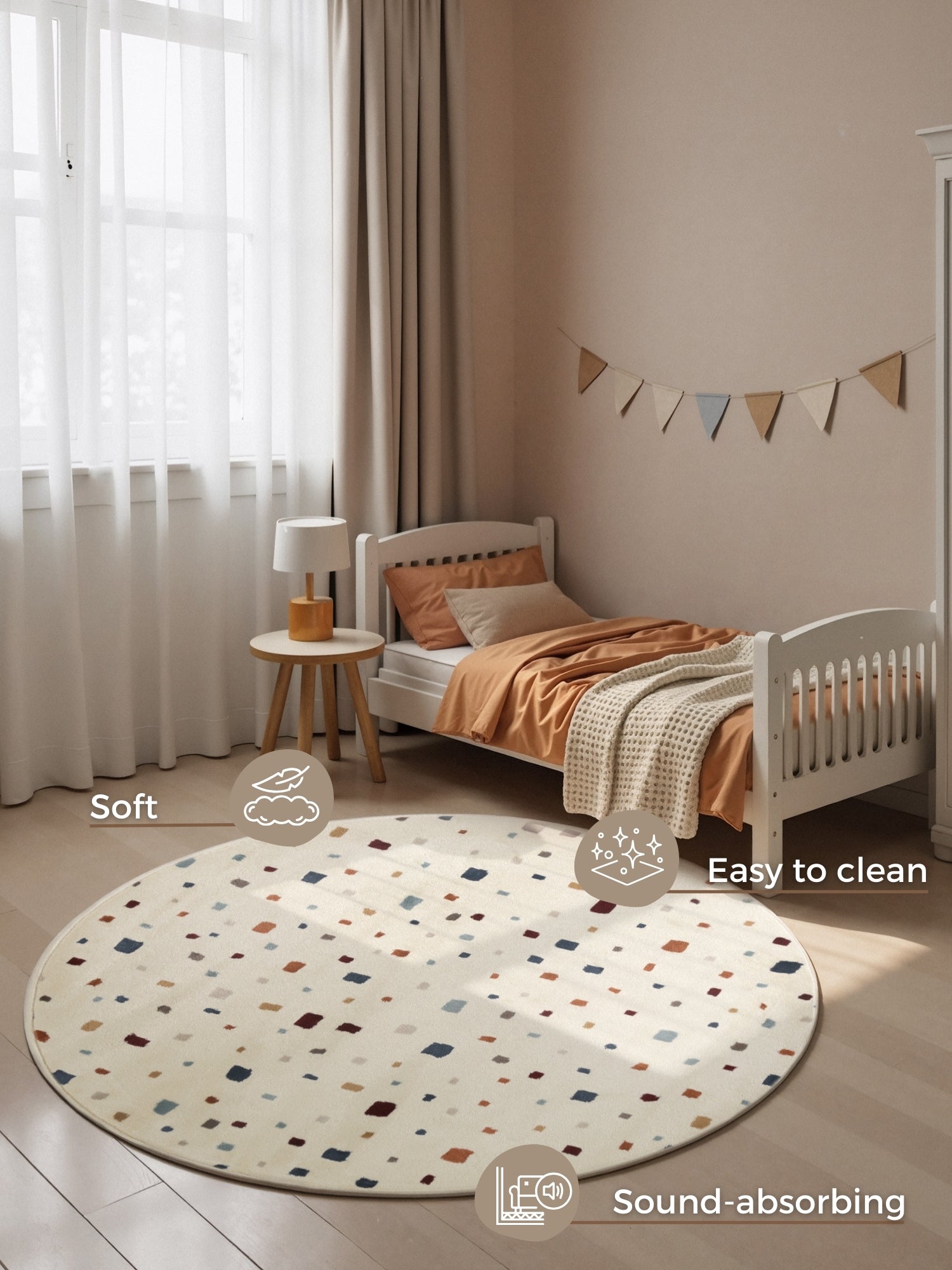 Hanse Home Adventures Barnmatta Funny Squares creme flerfärgad
