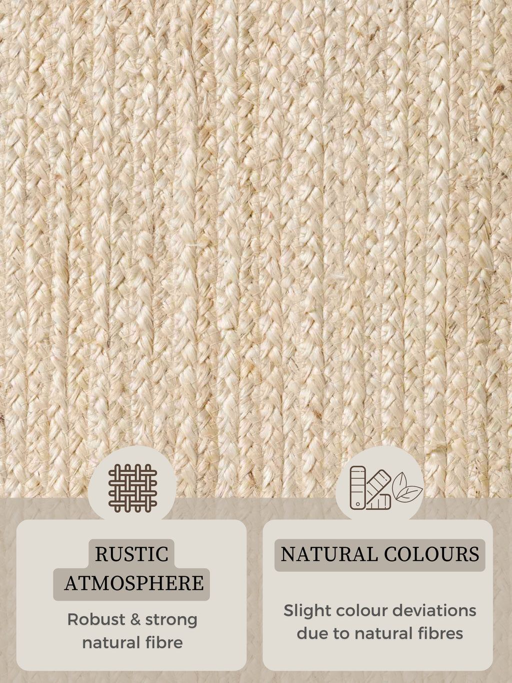 Hanse Home Jute Braided Jutematta oval Rangpur natur elfenben